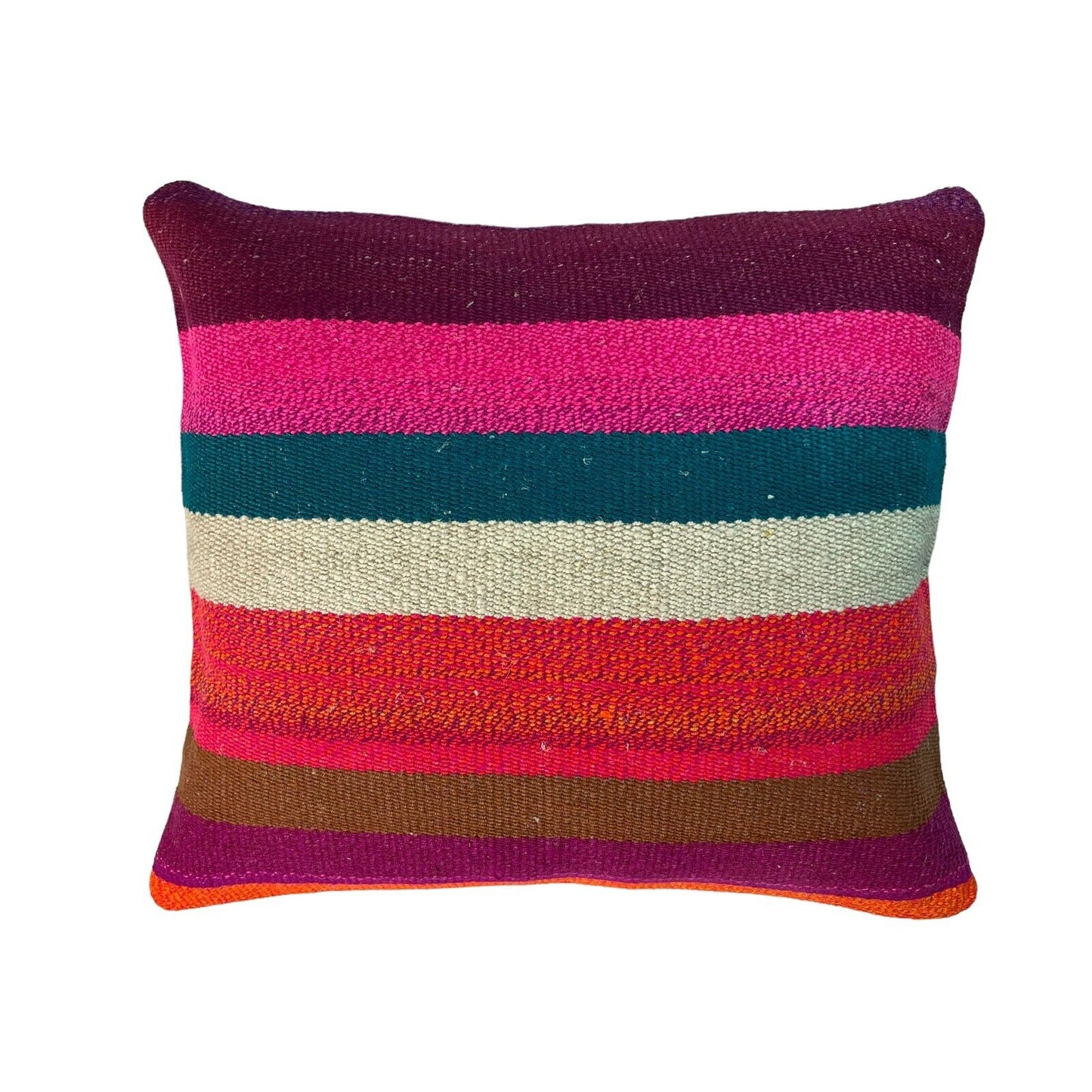 Einzigartige Kelim-Kissen,Turkish Kilim Pillow,16'×16'   Funda De Cojín Kilim