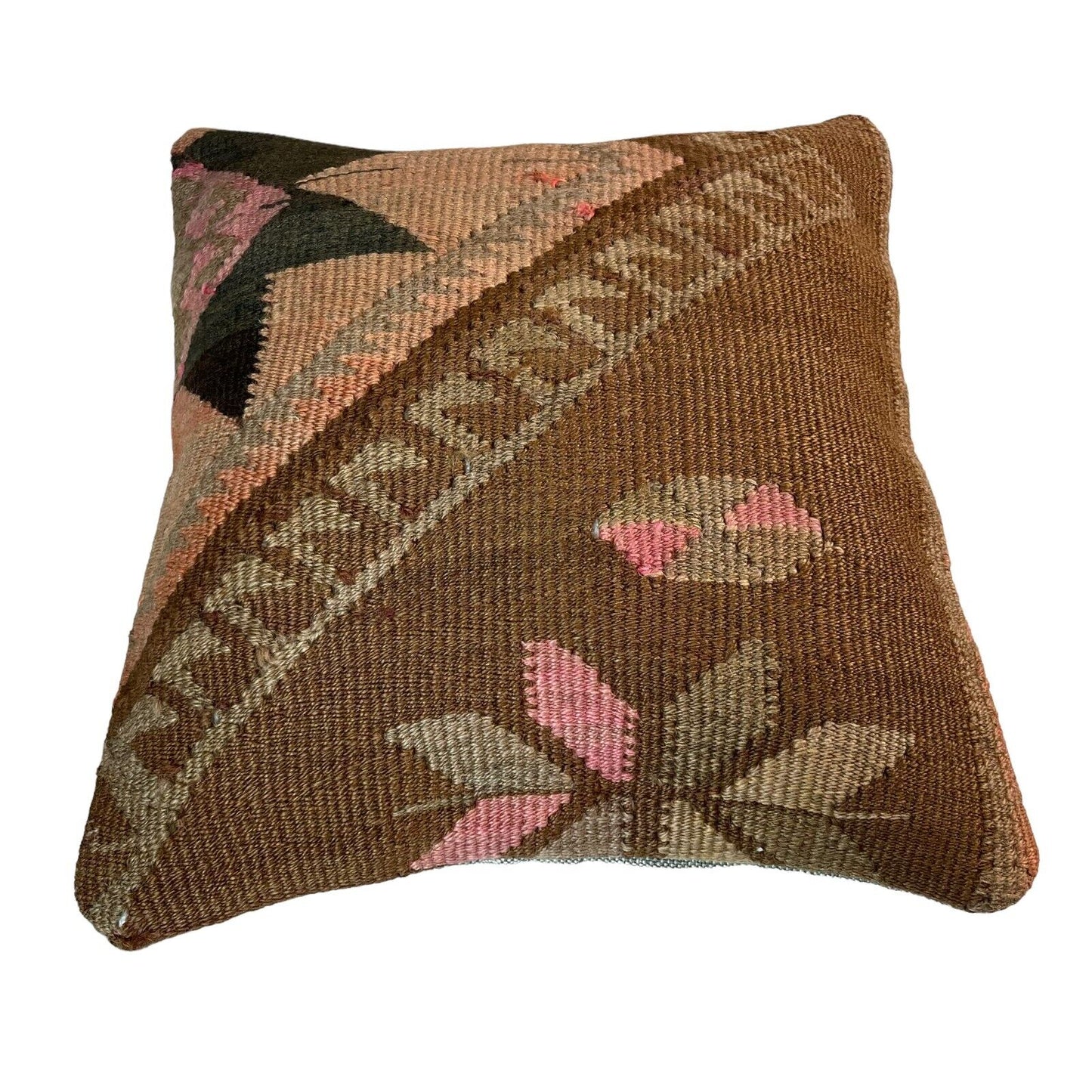 Einzigartige Kelim-Kissen,Turkish Kilim Pillow,16'×16'   Funda De Cojín Kilim