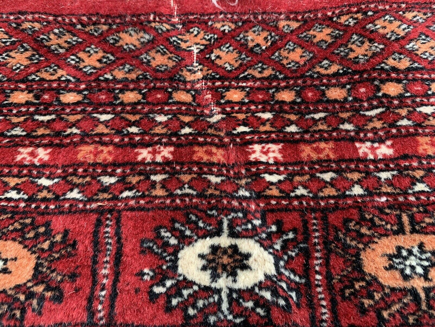 Feiner Handgeknüpfter Orientteppich Turkman Buchara Yomut 190x120cm Tapis