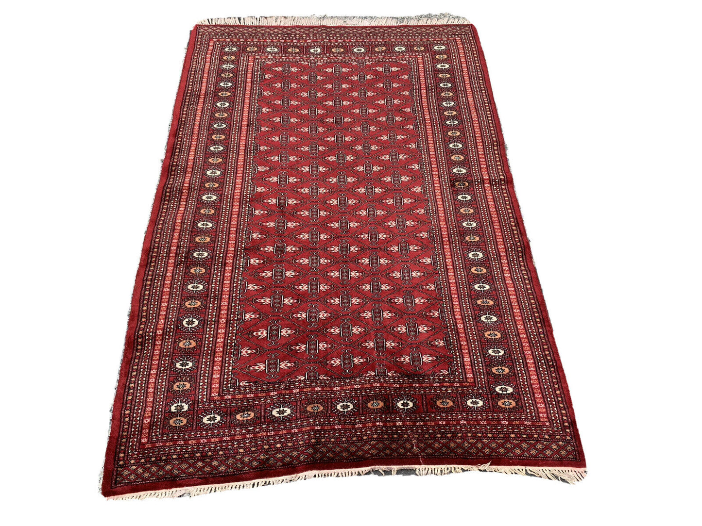 Feiner Handgeknüpfter Orientteppich Turkman Buchara Yomut 190x120cm Tapis