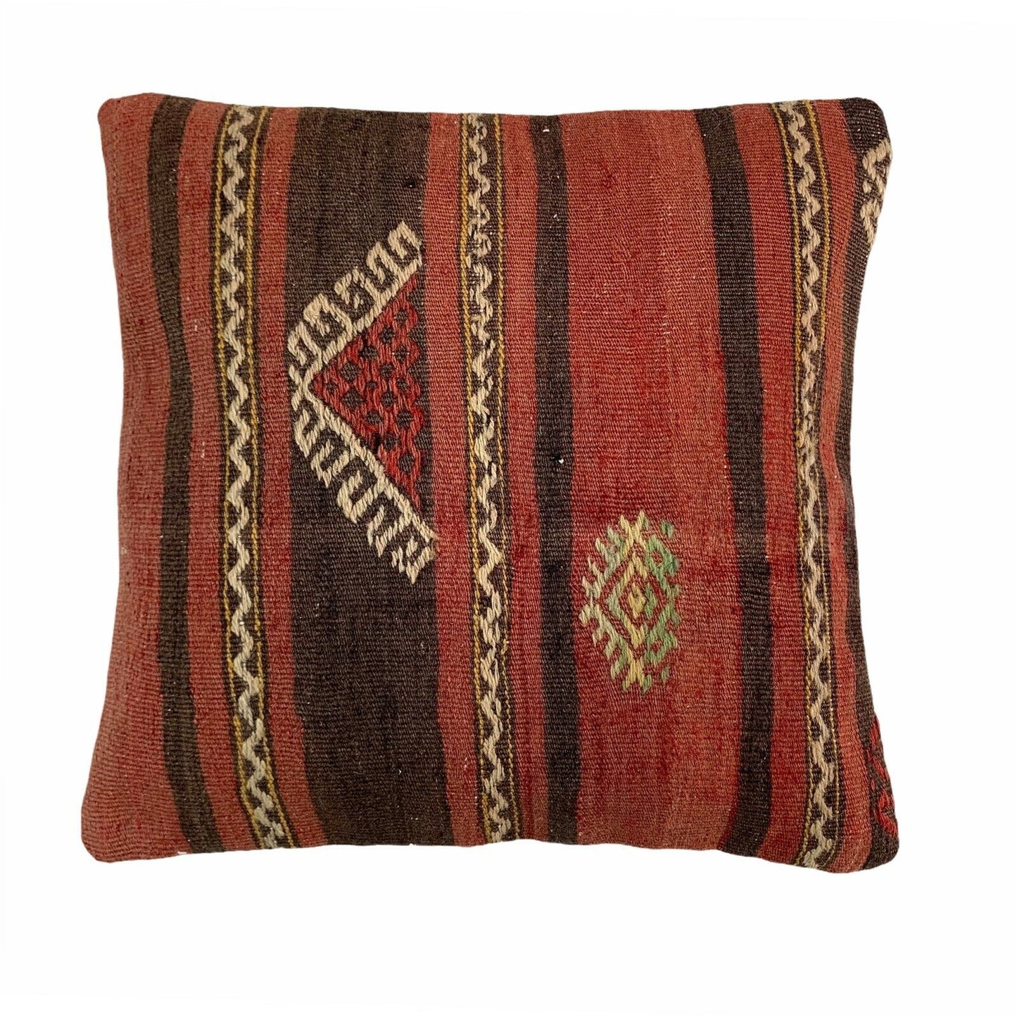 Einzigartige Kelim-Kissen,Turkish Kilim Pillow,16'×16'   Funda De Cojín Kilim