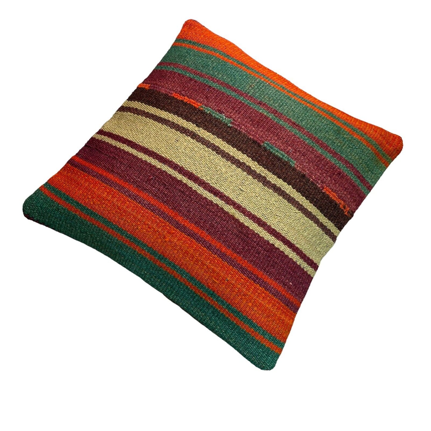 Einzigartige Kelim-Kissen,Turkish Kilim Pillow,16'×16'   Funda De Cojín Kilim