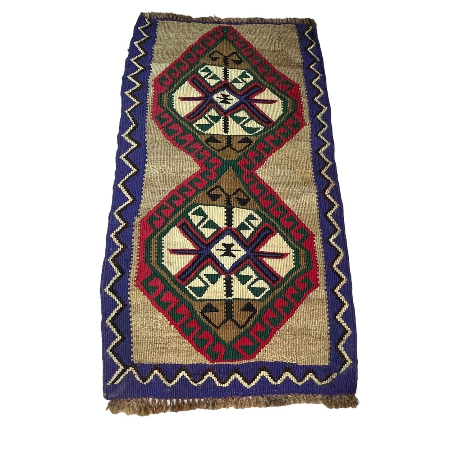 Traditionelle türkische Kelim Teppich, Vintage Turkish Kilim Rug 95X53 cm