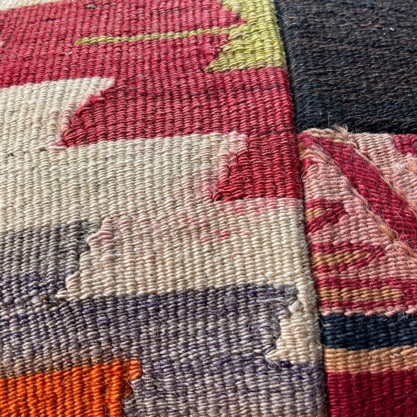 Kilim Housse de coussin 40x40 cm old vintage antique Kelim Coussin Boho Country