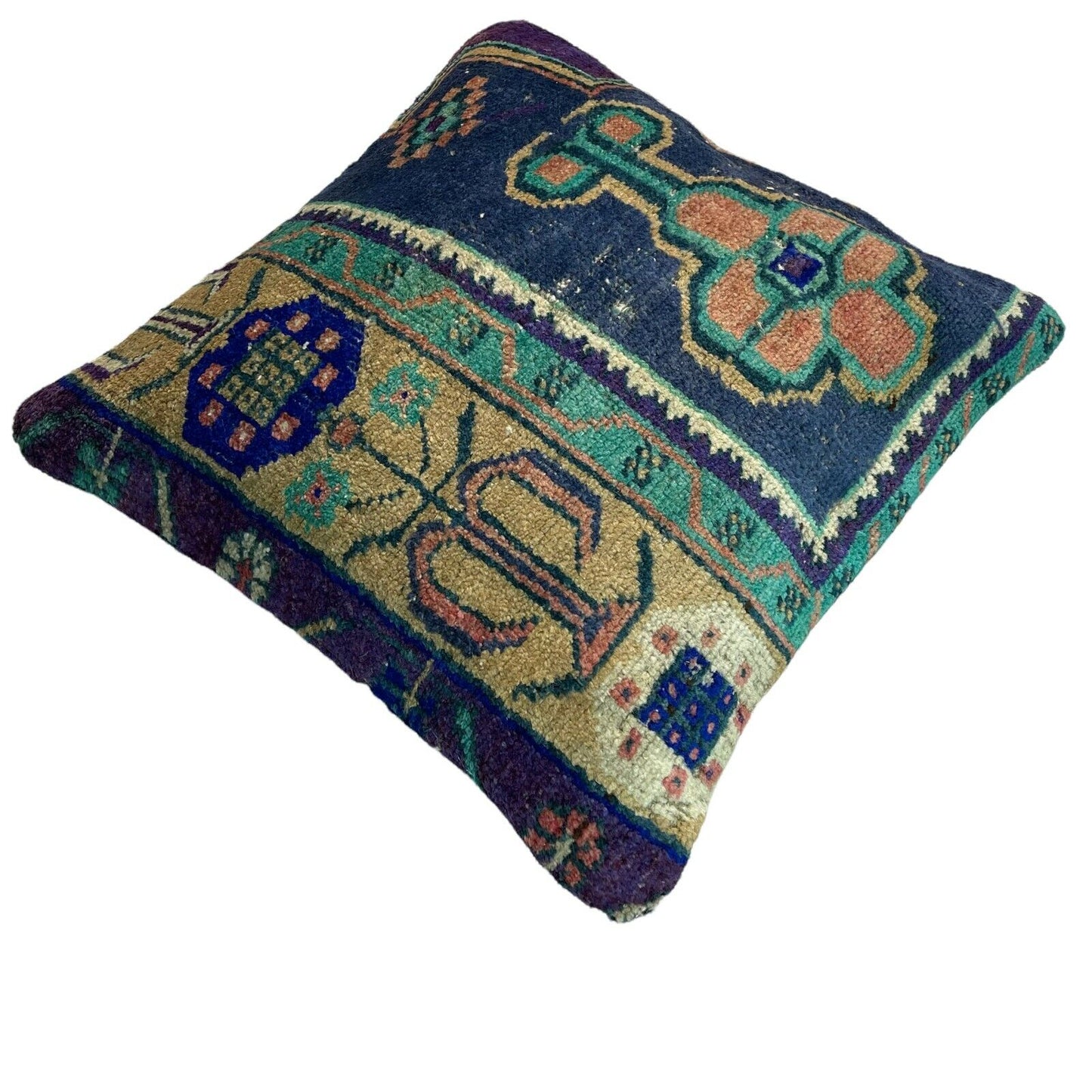 45x45 cm  , Vintage Teppich Kissenbezug , Vintage Rug Cushion Cover