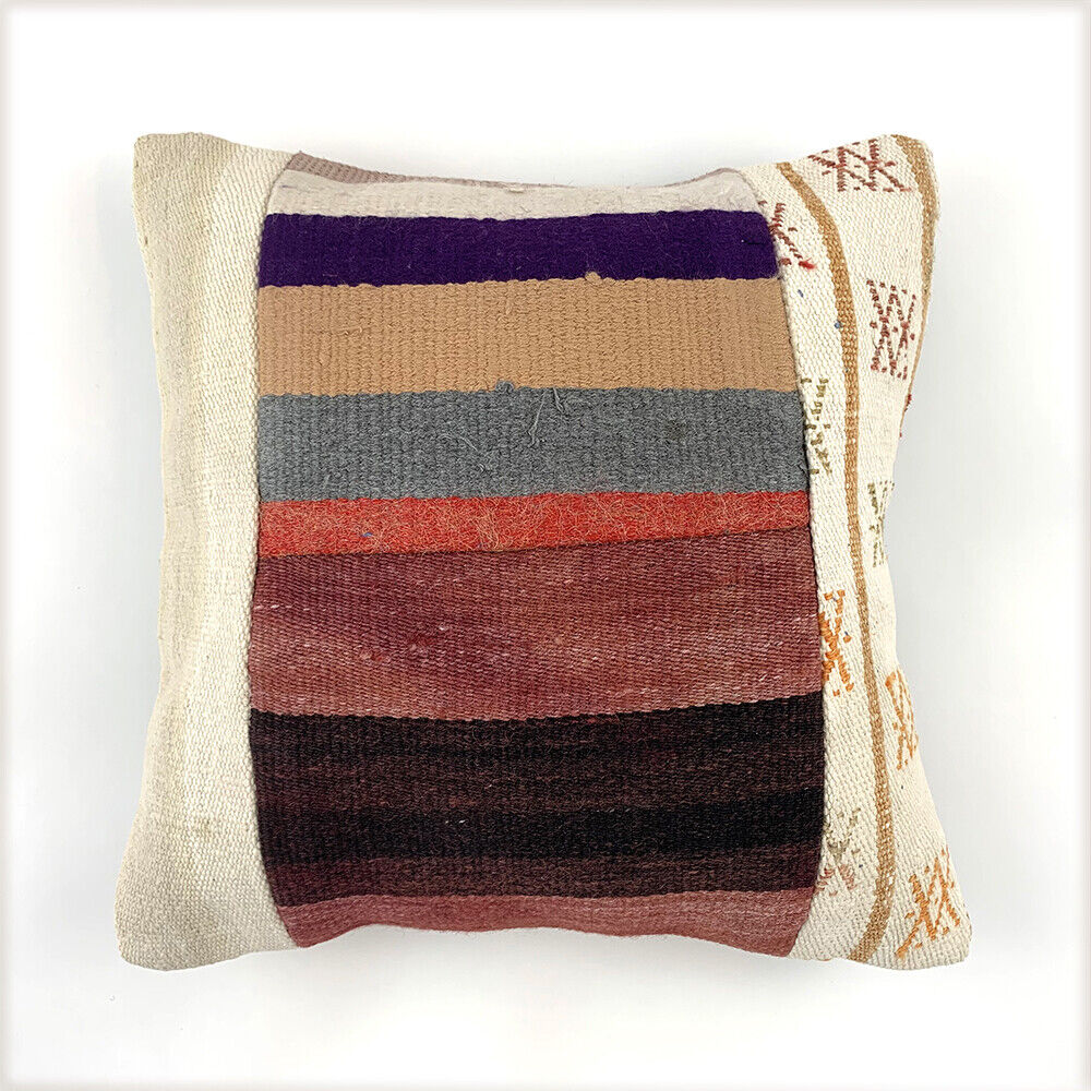 Einzigartige Kelim-Kissen,Turkish Kilim Pillow,16'×16' Pillow Cover, Boho Kissen