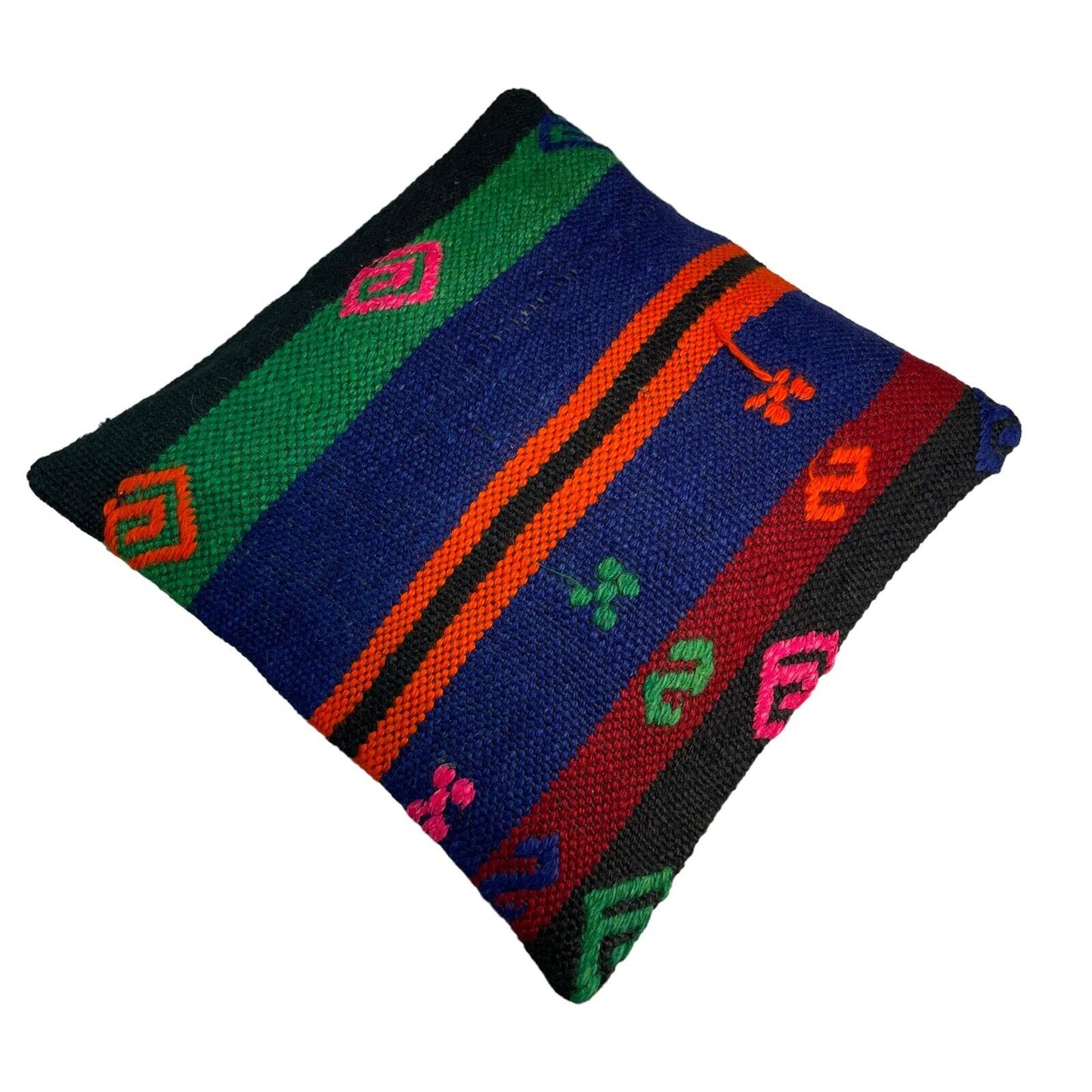 Einzigartige Kelim-Kissen,Turkish Kilim Pillow,16'×16'   Funda De Cojín Kilim