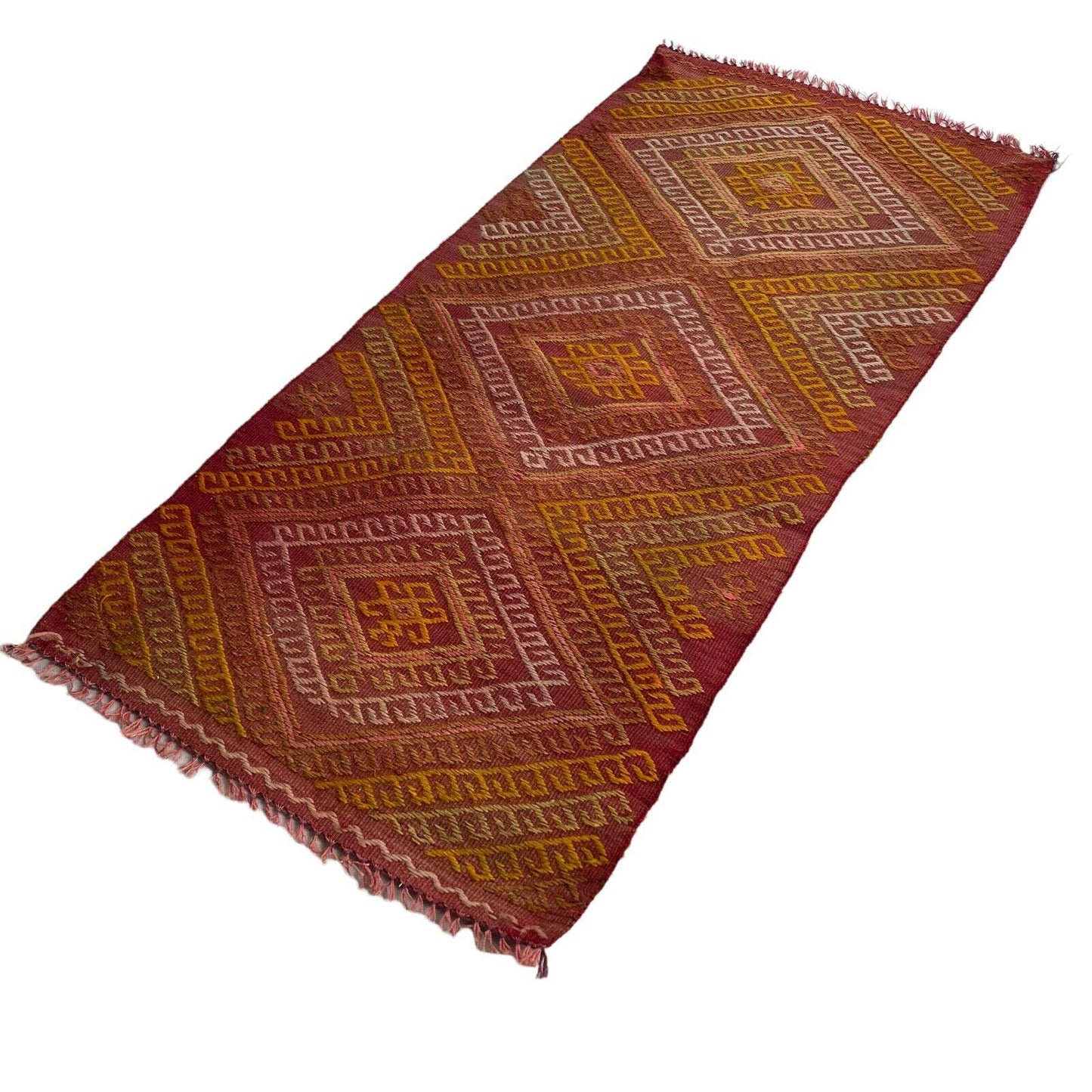 Traditionelle türkische Kelim Teppich, Vintage Turkish Kilim Rug 96X47 cm