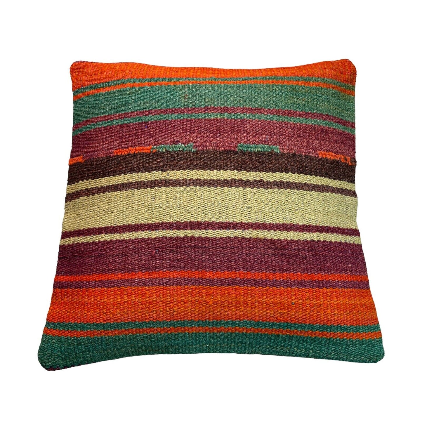 Einzigartige Kelim-Kissen,Turkish Kilim Pillow,16'×16'   Funda De Cojín Kilim