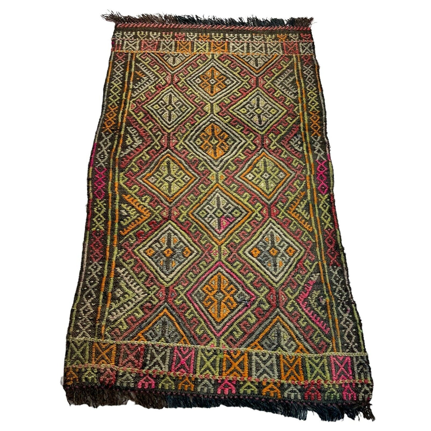 Traditionelle türkische Kelim Teppich, Vintage Turkish Kilim Rug 90x52 cm