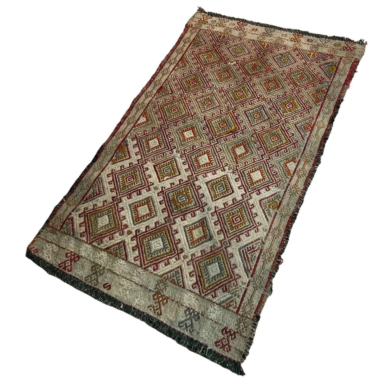 Traditionelle türkische Kelim Teppich, Vintage Turkish Kilim Rug 90X50 cm