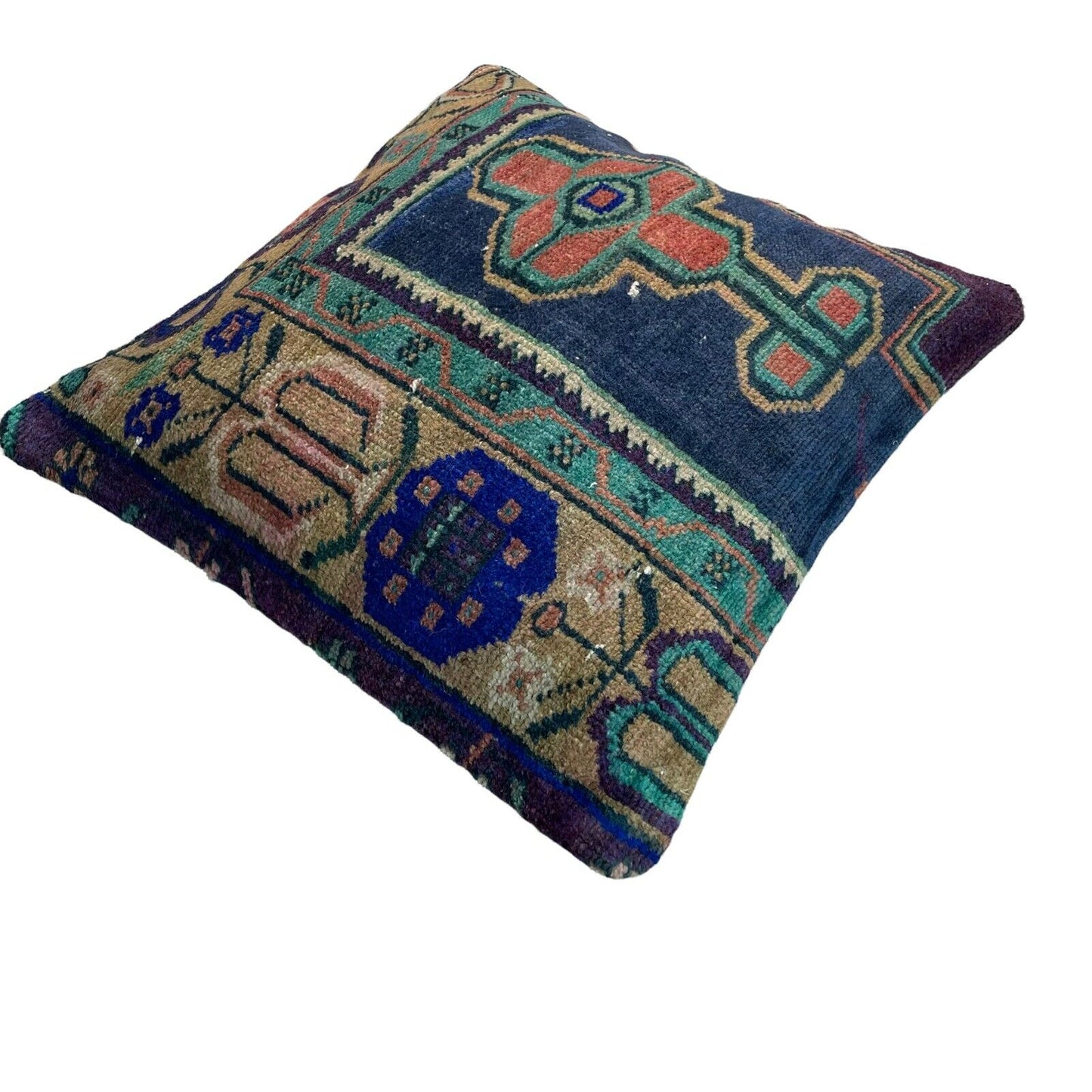 45x45 cm  , Vintage Teppich Kissenbezug , Vintage Rug Cushion Cover