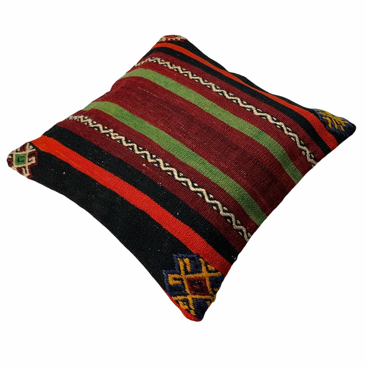 Einzigartige Kelim-Kissen,Turkish Kilim Pillow,16'×16'   Funda De Cojín Kilim