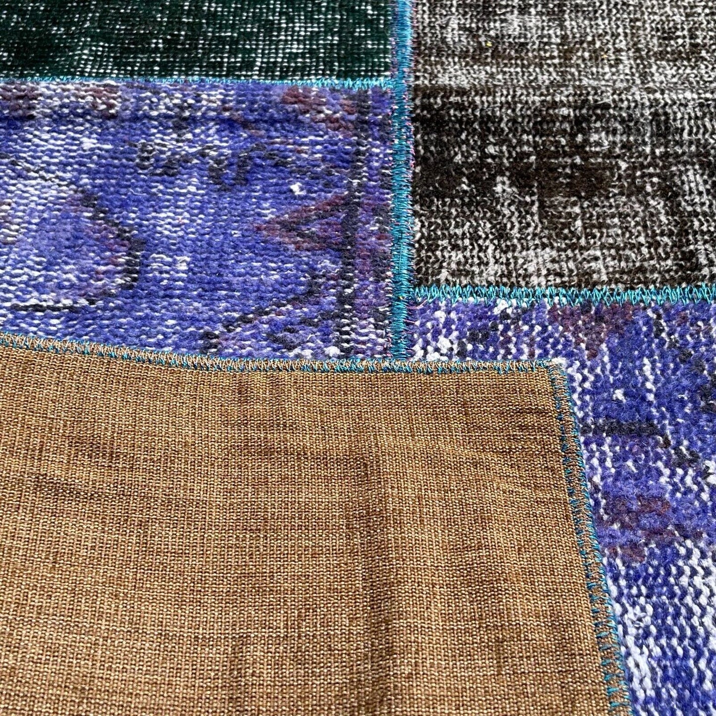 Unique Turkish Vintage Distressed  Patchwork Rug , 150 x 91 cm