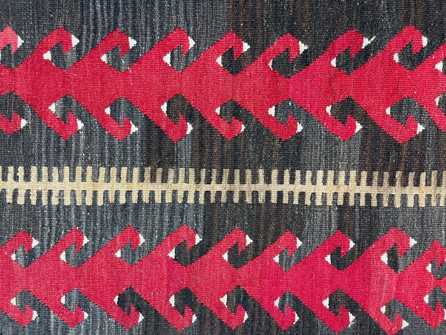 Traditionelle türkische Kelim Teppich, Vintage Turkish Kilim Rug 88 X 54 cm