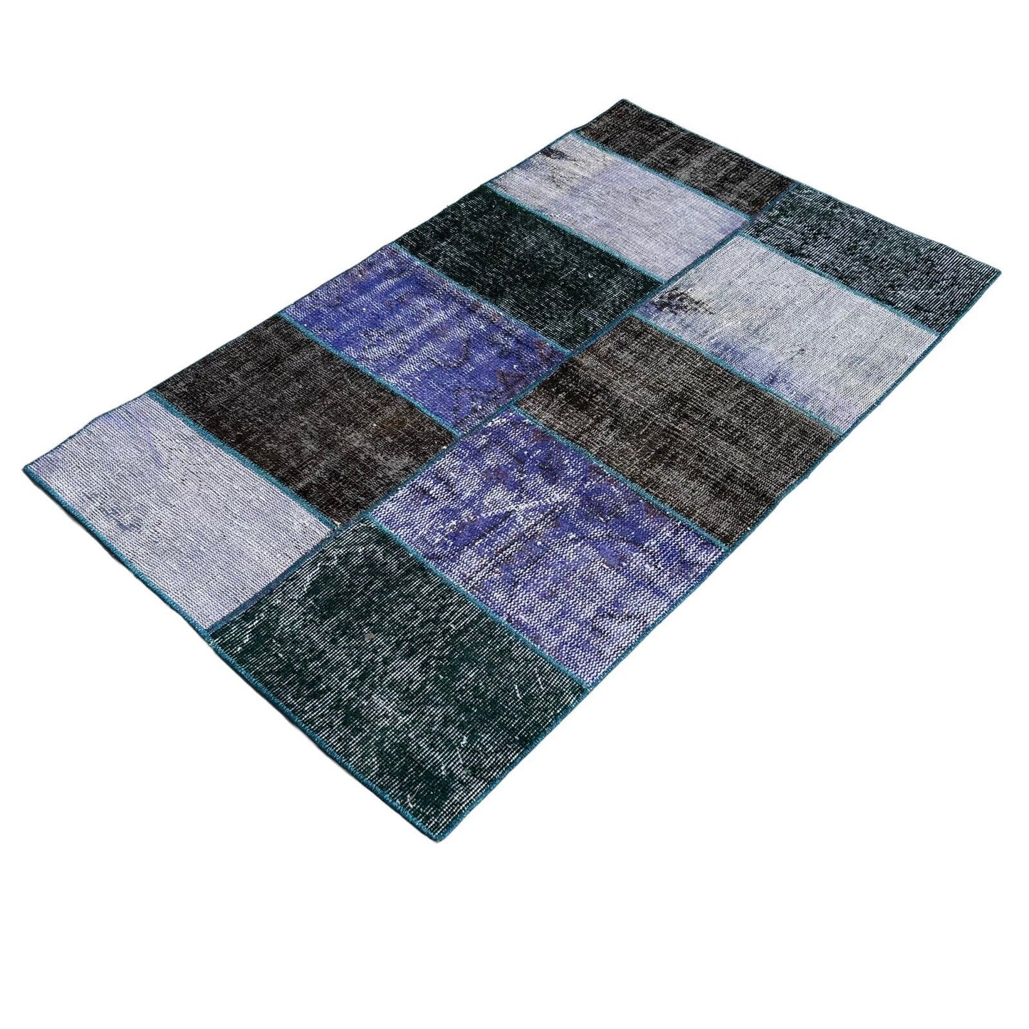 Unique Turkish Vintage Distressed  Patchwork Rug , 150 x 91 cm