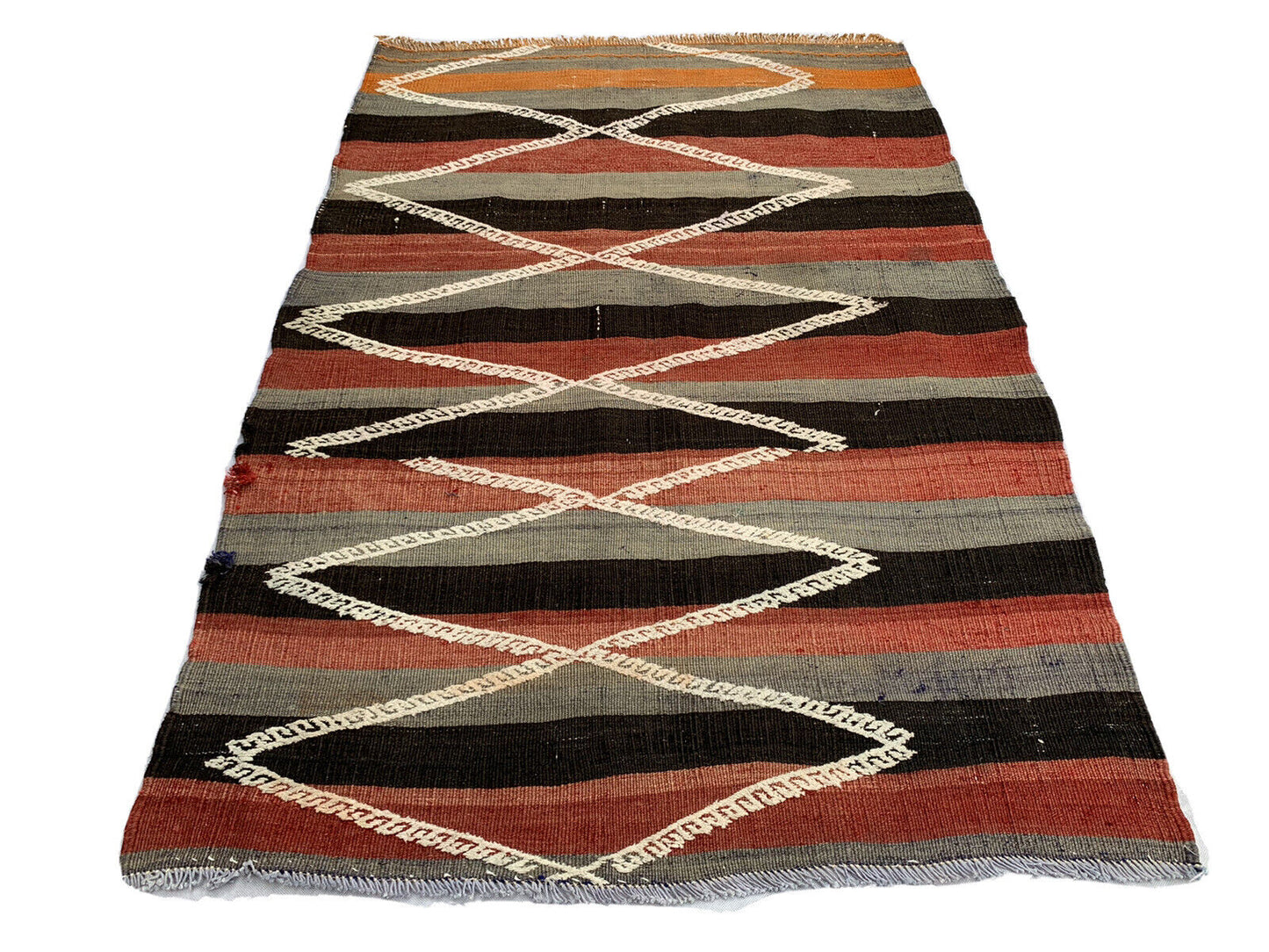 Traditional Turkish Kilim Rug,Vintage Kelim Teppich 134x94 cm