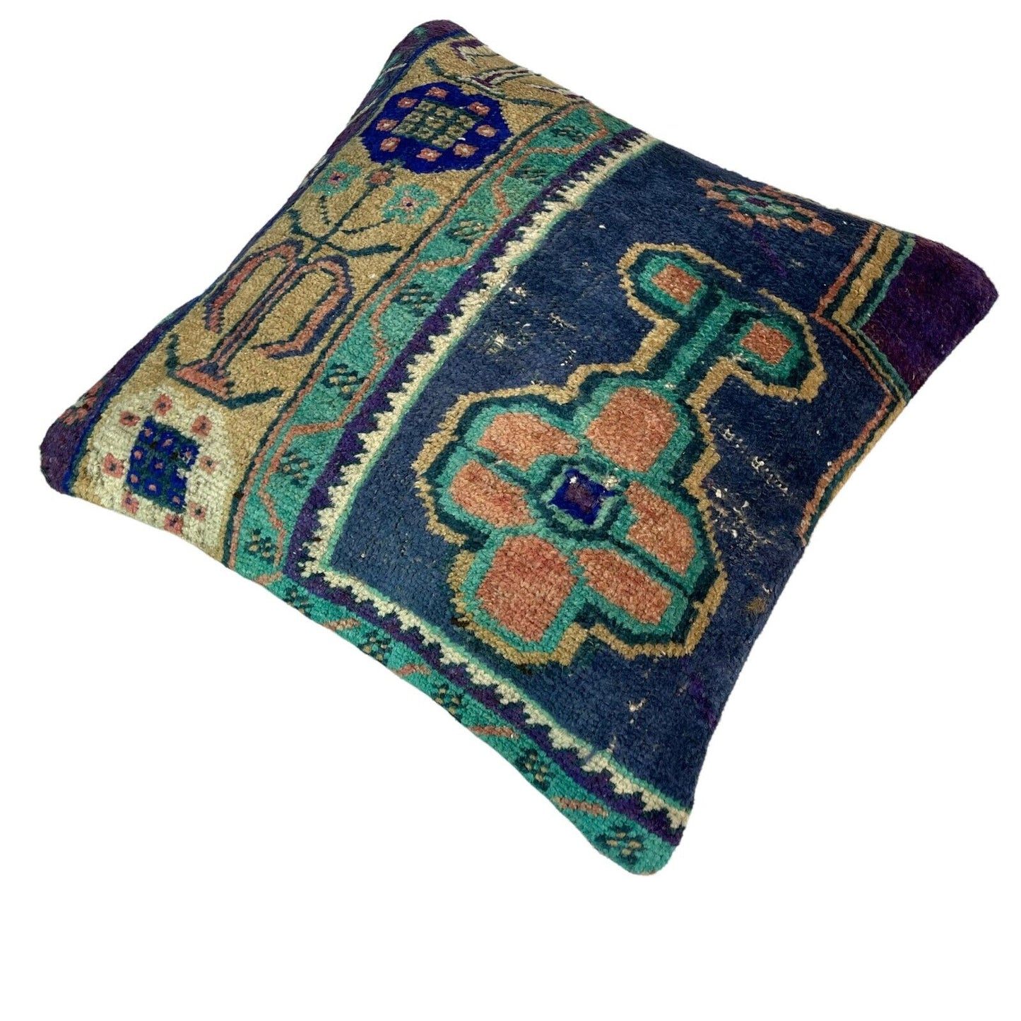 45x45 cm  , Vintage Teppich Kissenbezug , Vintage Rug Cushion Cover