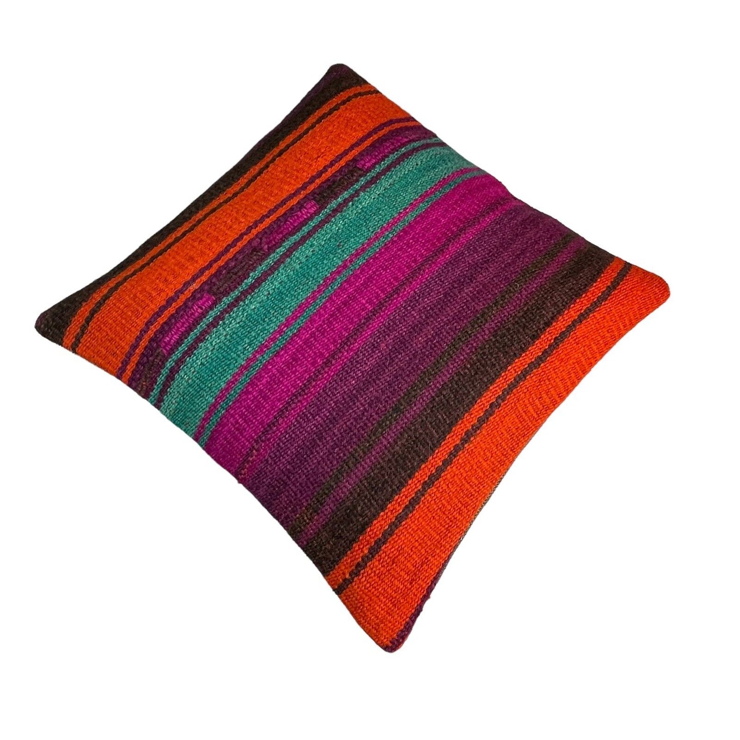 Einzigartige Kelim-Kissen,Turkish Kilim Pillow,16'×16'   Funda De Cojín Kilim