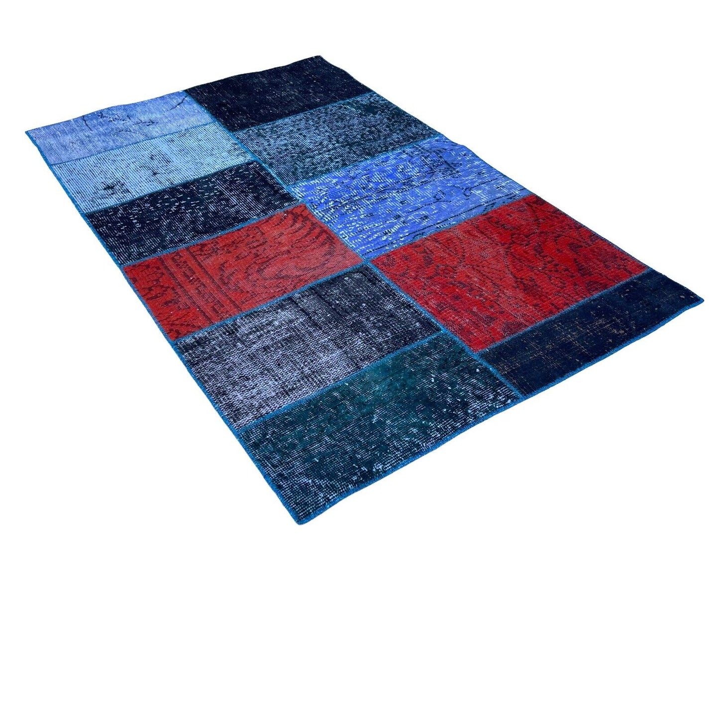 Unique Turkish Vintage Distressed  Patchwork Rug , 150 x 91 cm