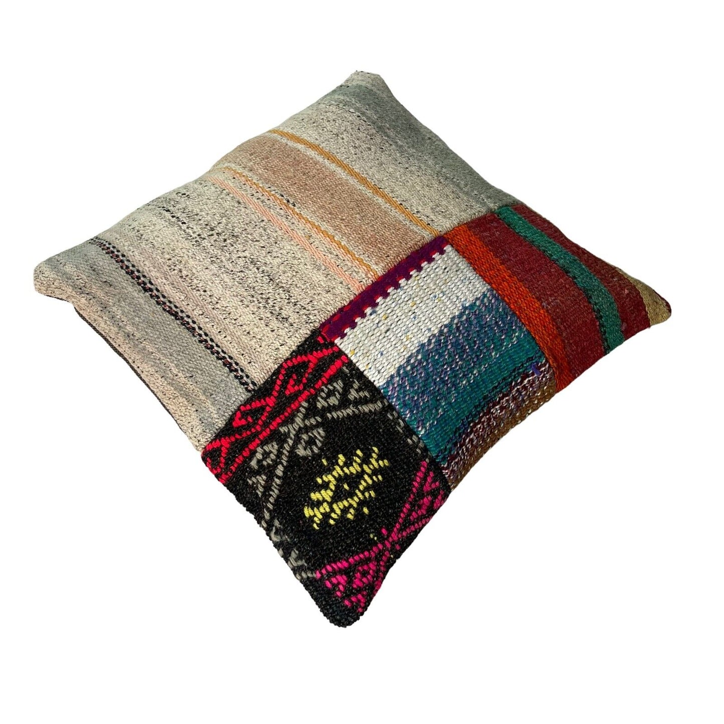 Kilim Housse de coussin 40x40 cm old vintage antique Kelim Coussin Boho Country