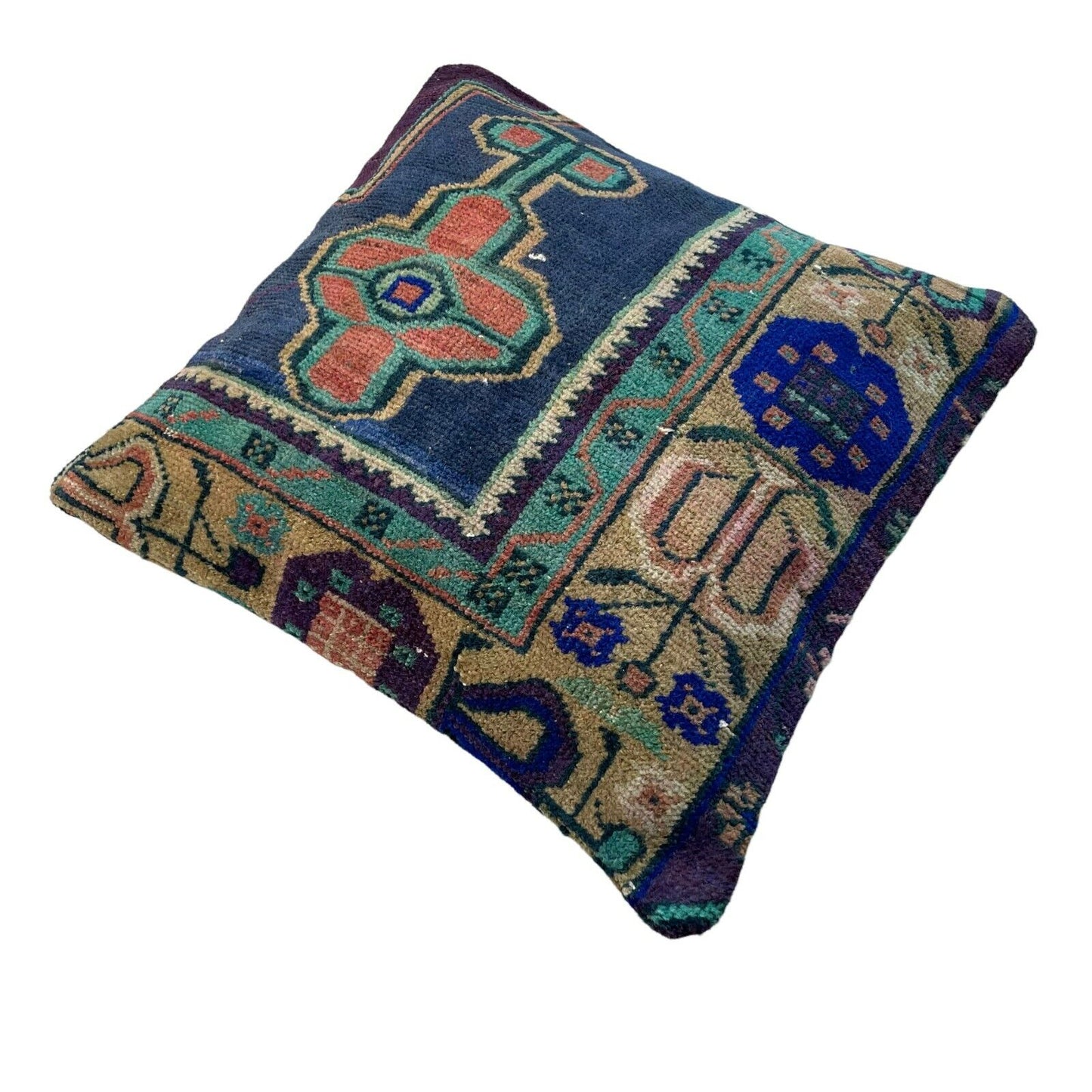 45x45 cm  , Vintage Teppich Kissenbezug , Vintage Rug Cushion Cover