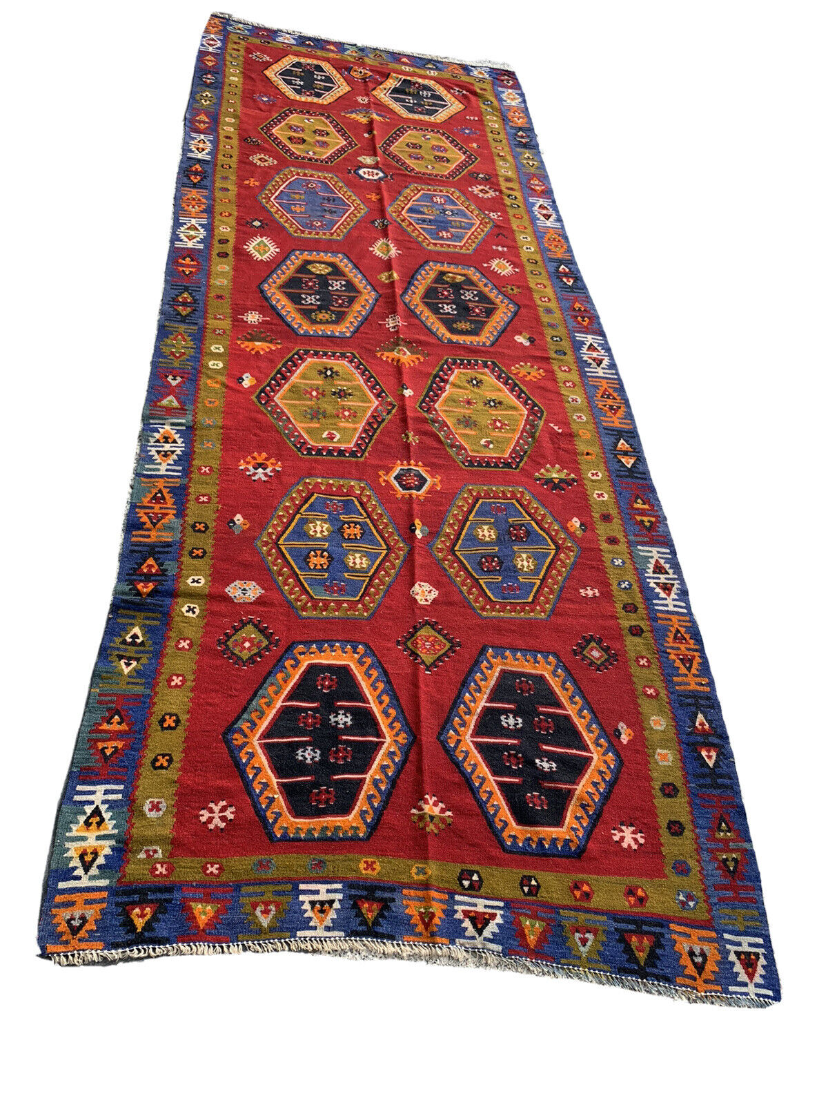 Antique Turkish Sarkisla Kilim ,Antiker Anatolia here Sarkisla Kelim 372x140 cm