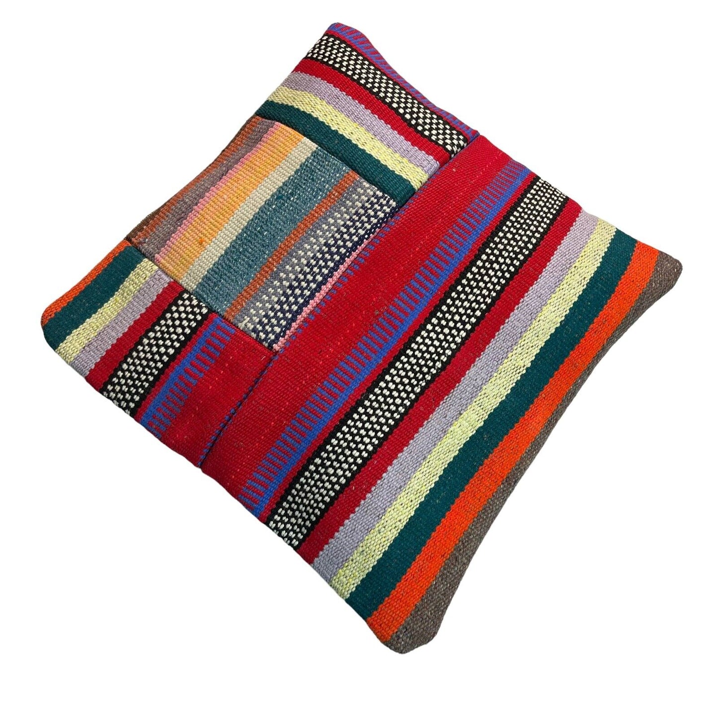 Einzigartige Kelim-Kissen,Turkish Kilim Pillow,16'×16'   Funda De Cojín Kilim