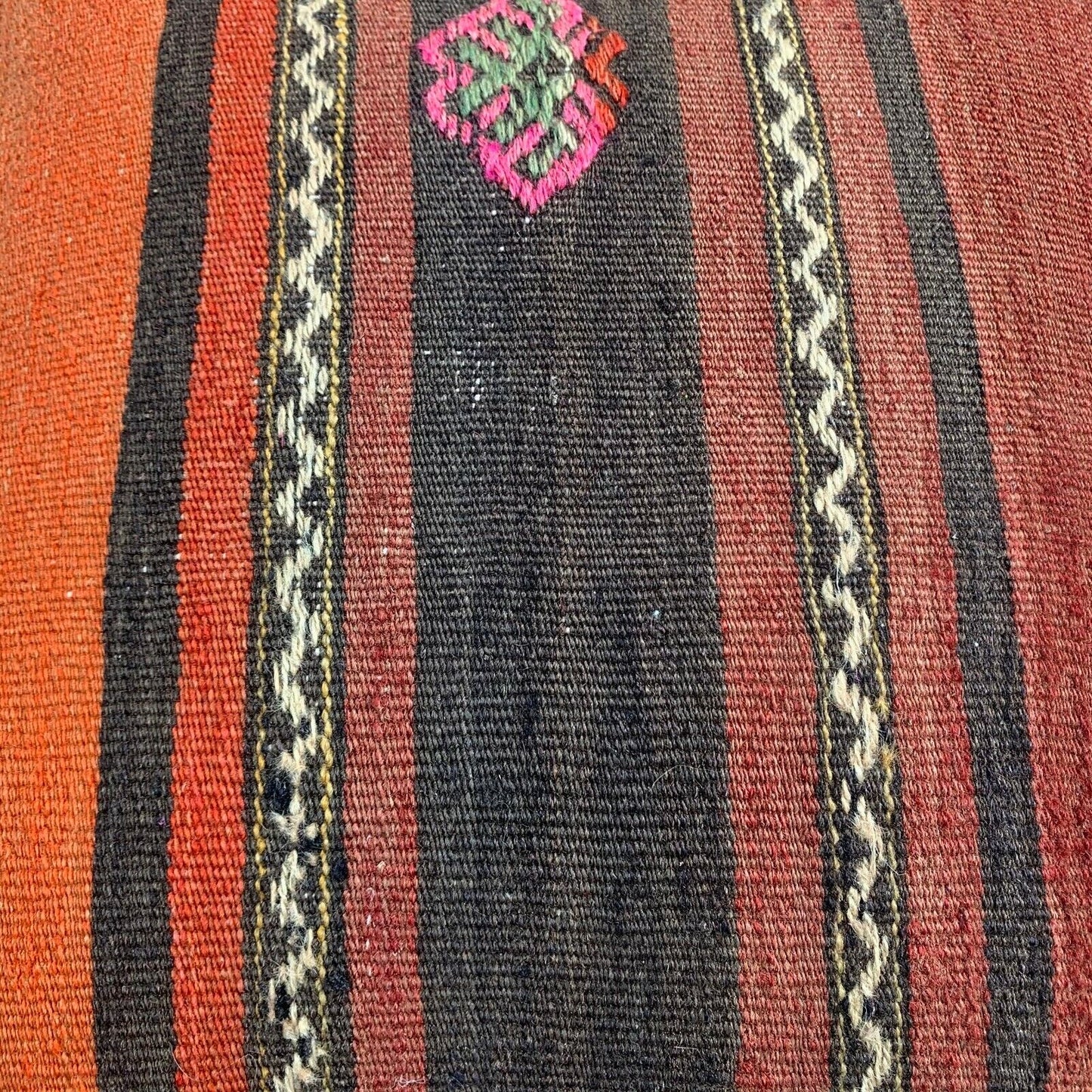 TURCO Kilim Federa, vintage tribale Kilim copertura per cuscino, 16''x 16"