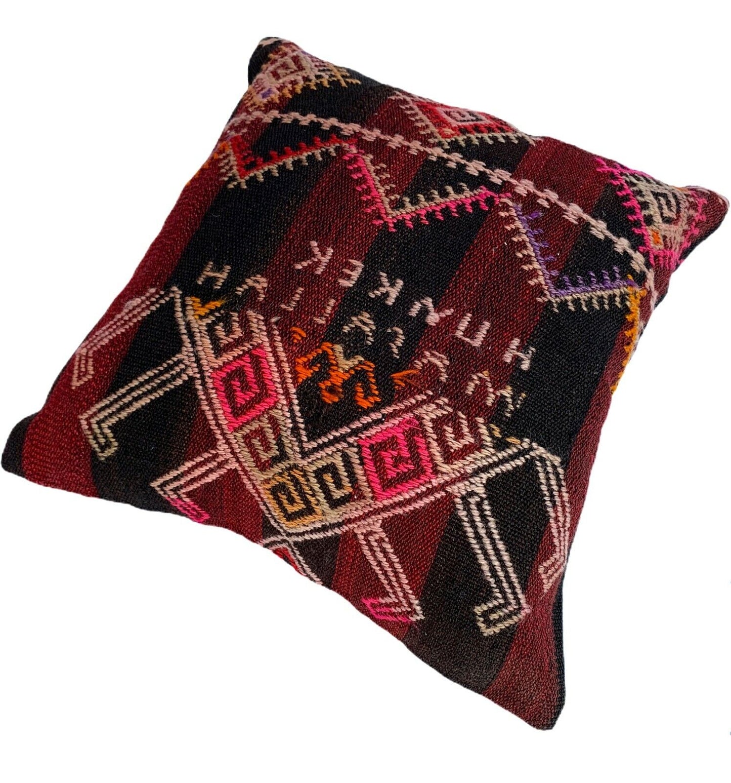 Einzigartige Kelim-Kissen,Turkish Kilim Pillow,14'×14'   Funda De Cojín Kilim