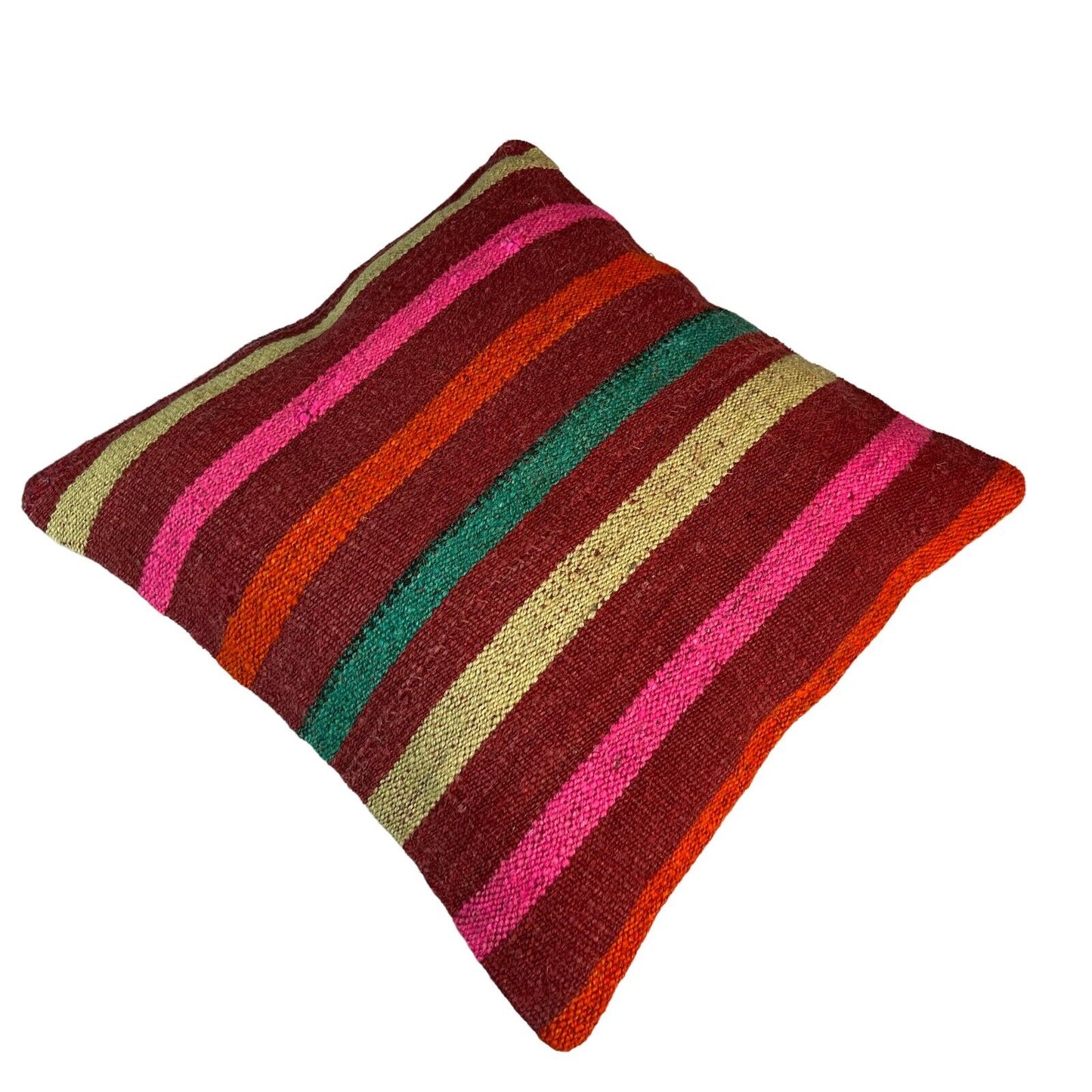 Einzigartige Kelim-Kissen,Turkish Kilim Pillow,16'×16'   Funda De Cojín Kilim