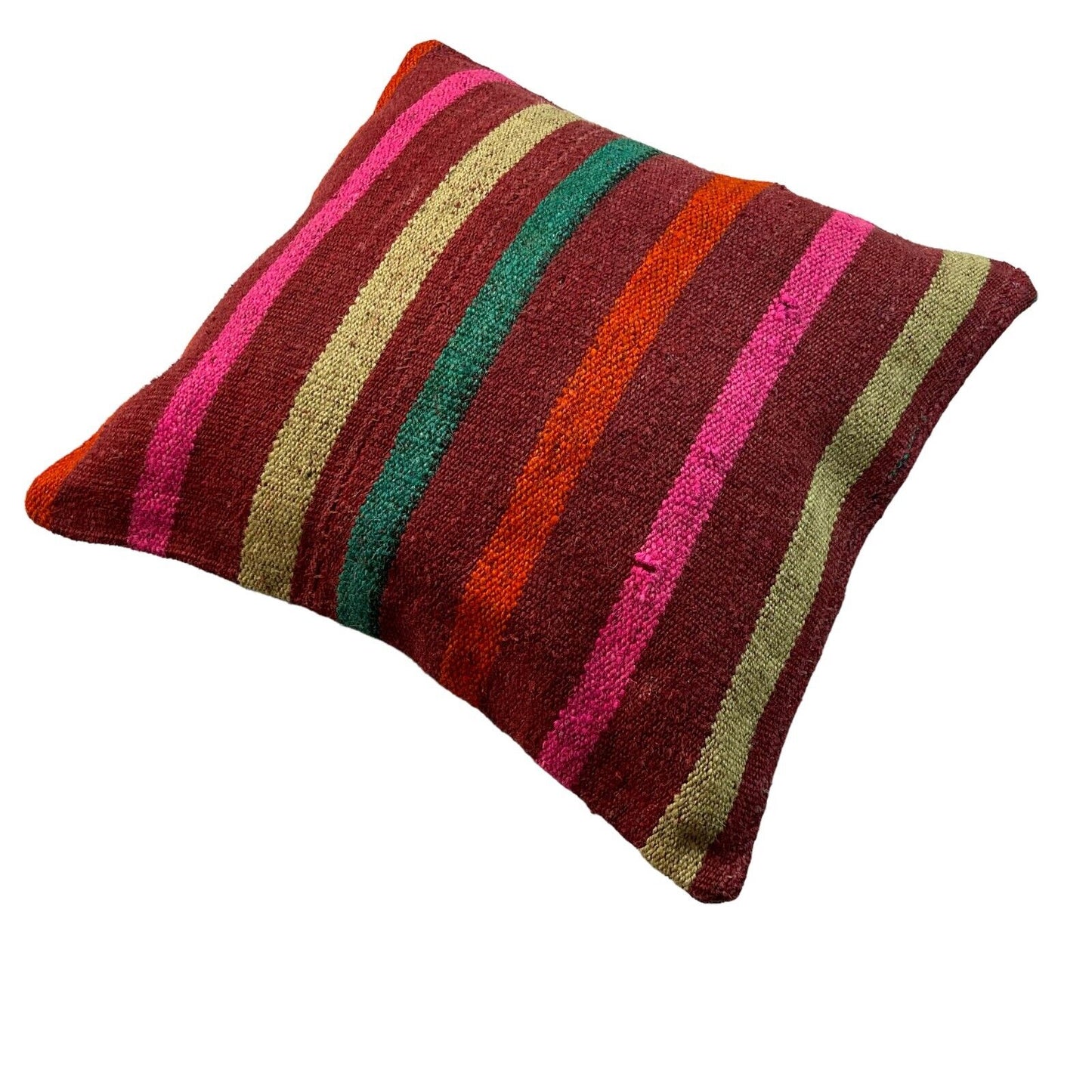 Einzigartige Kelim-Kissen,Turkish Kilim Pillow,16'×16'   Funda De Cojín Kilim