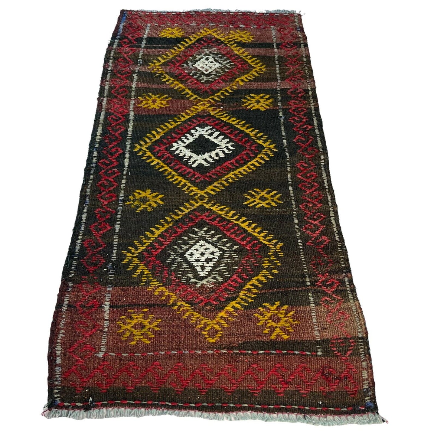 Traditionelle türkische Kelim Teppich, Vintage Turkish Kilim Rug  96 X 50 cm