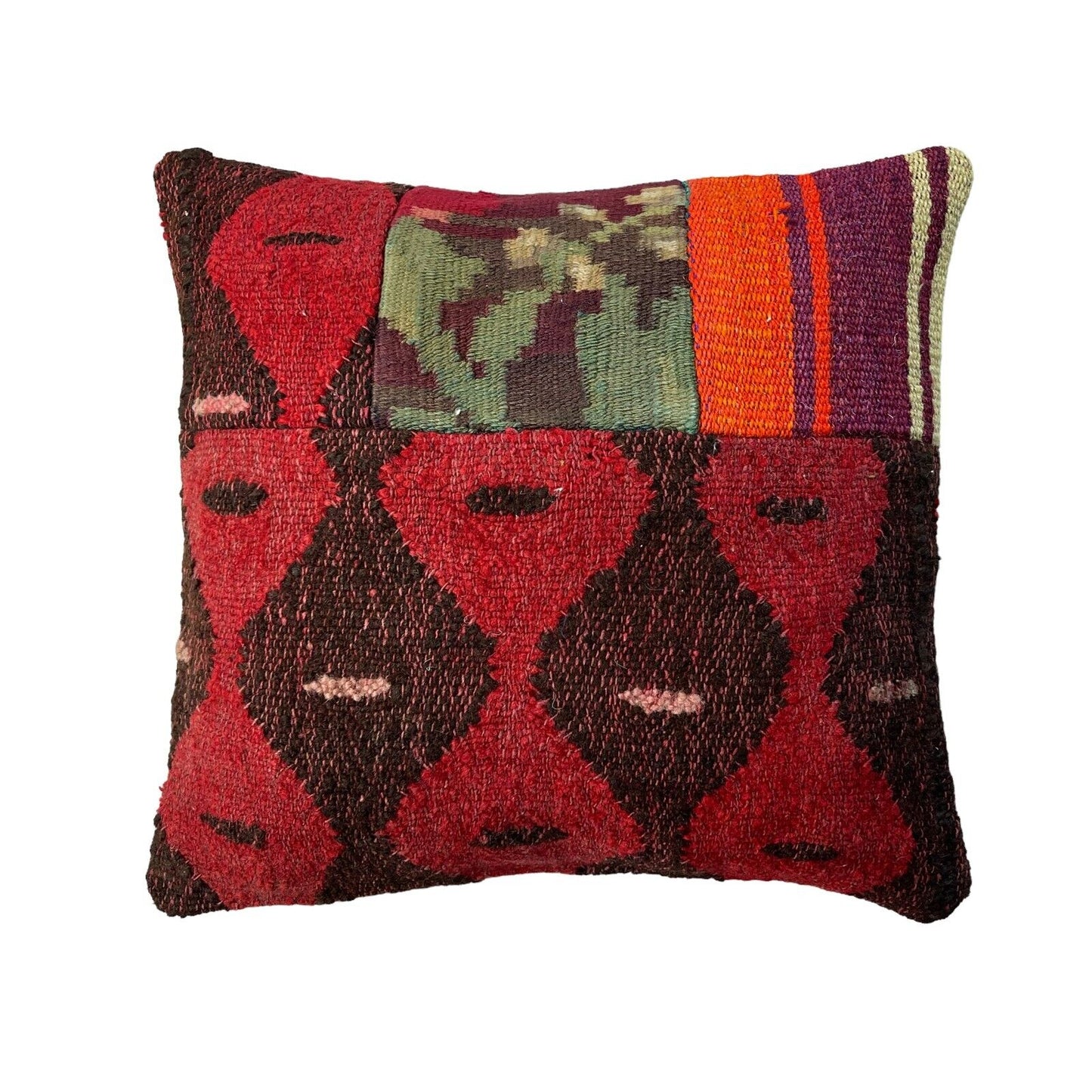 Einzigartige Kelim-Kissen,Turkish Kilim Pillow,16'×16'   Funda De Cojín Kilim