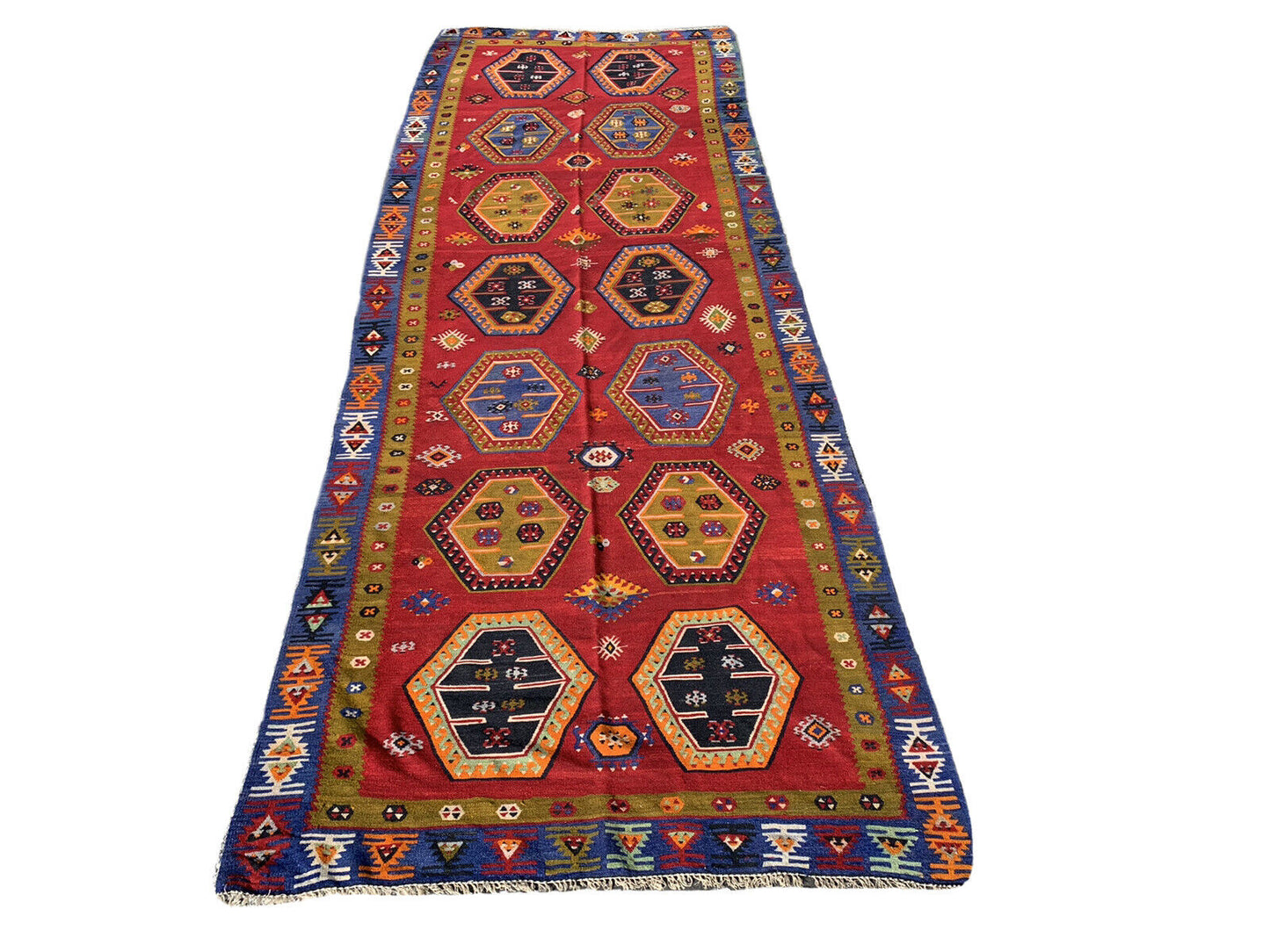 Antique Turkish Sarkisla Kilim ,Antiker Anatolia here Sarkisla Kelim 372x140 cm