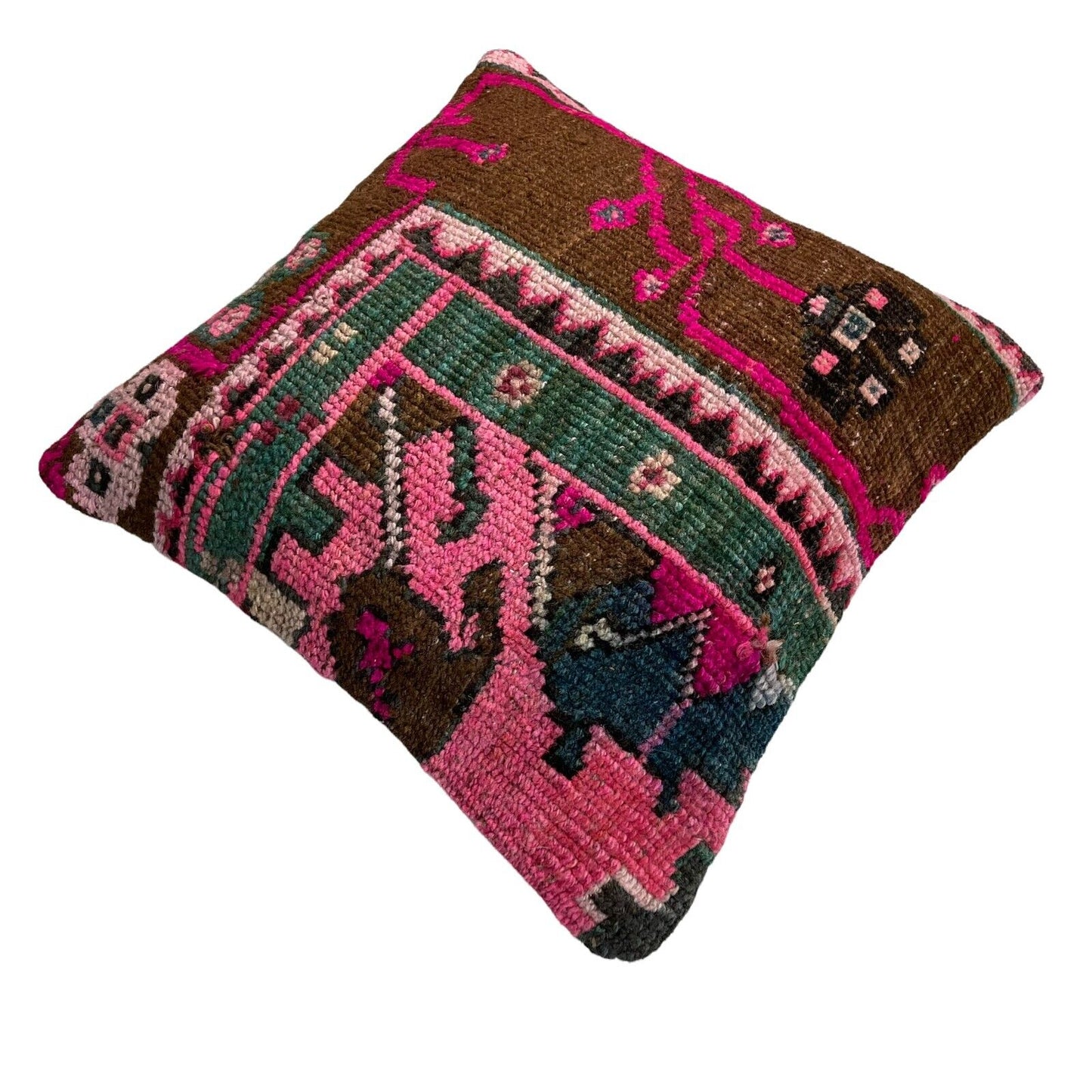 18''X18'' Vintage Handmade Rug Cushion Cover, 45 x 45 cm Deko Kissenbezug