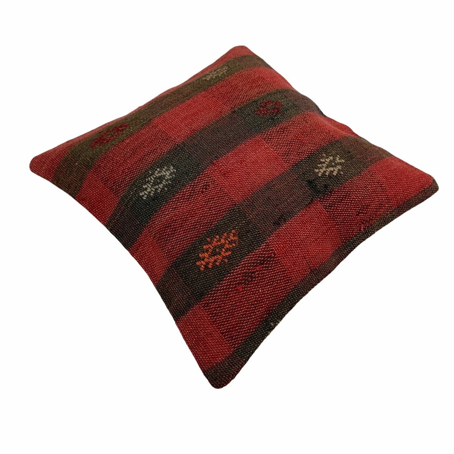 Einzigartige Kelim-Kissen,Turkish Kilim Pillow,16'×16'   Funda De Cojín Kilim