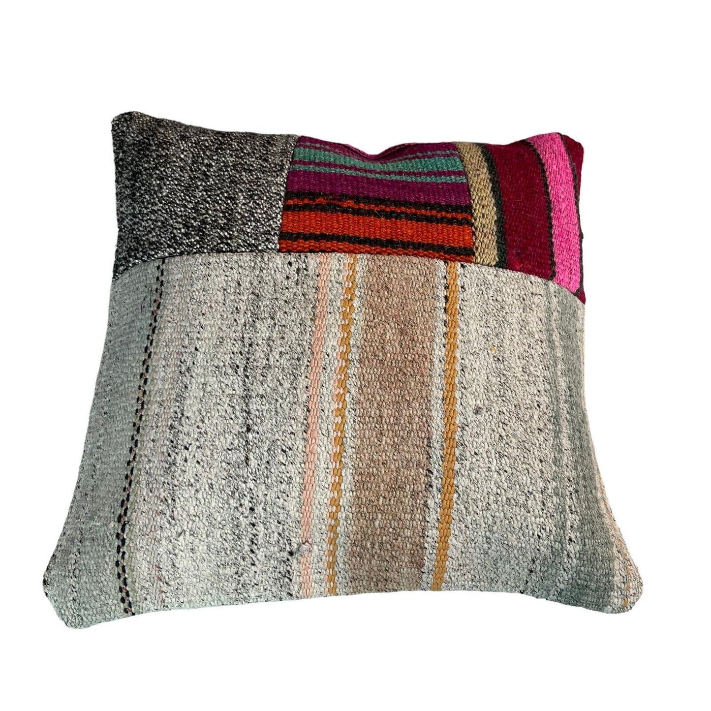 Einzigartige Kelim-Kissen,Turkish Kilim Pillow,16'×16'   Funda De Cojín Kilim