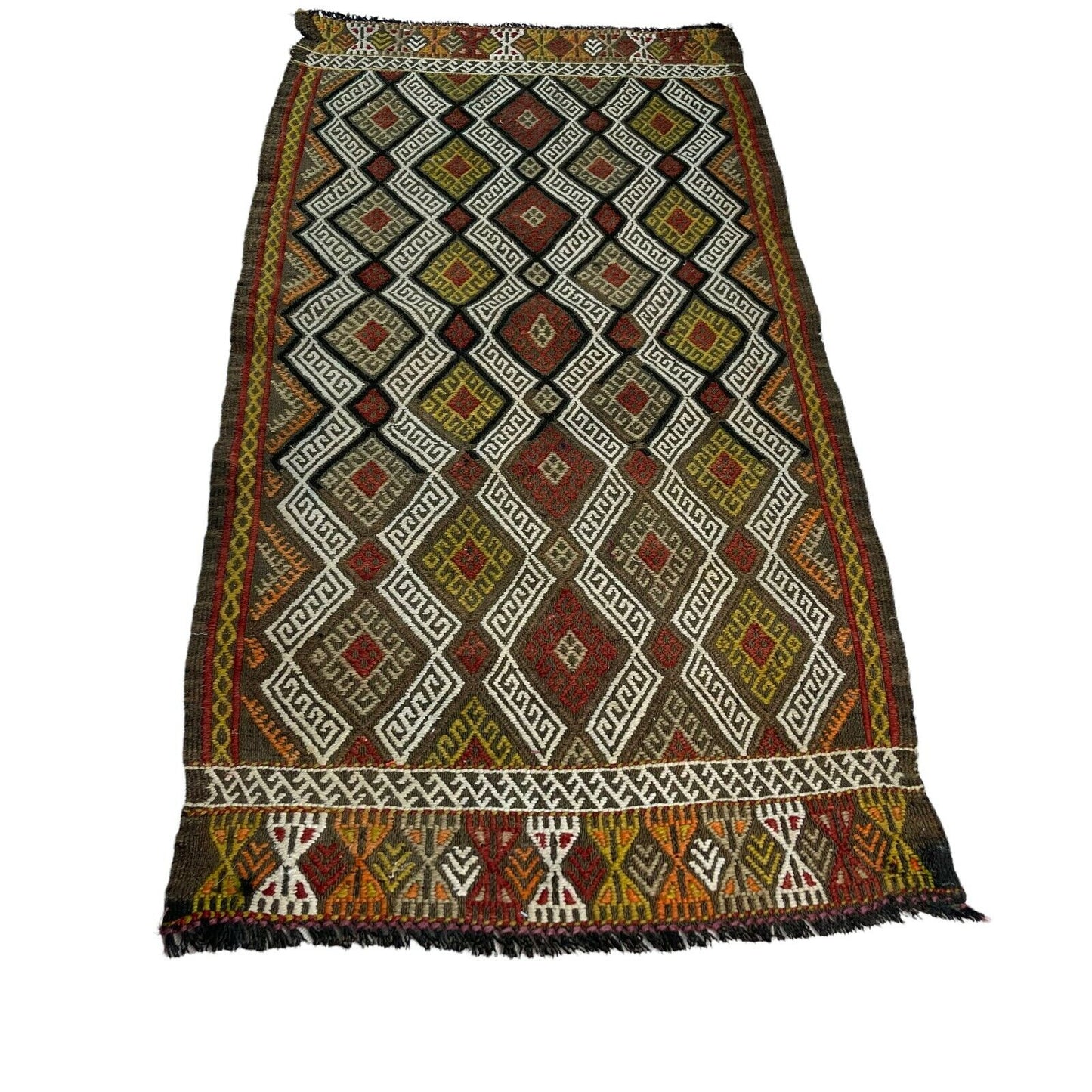 Traditionelle türkische Kelim Teppich, Vintage Turkish Kilim Rug  95 X 47 cm