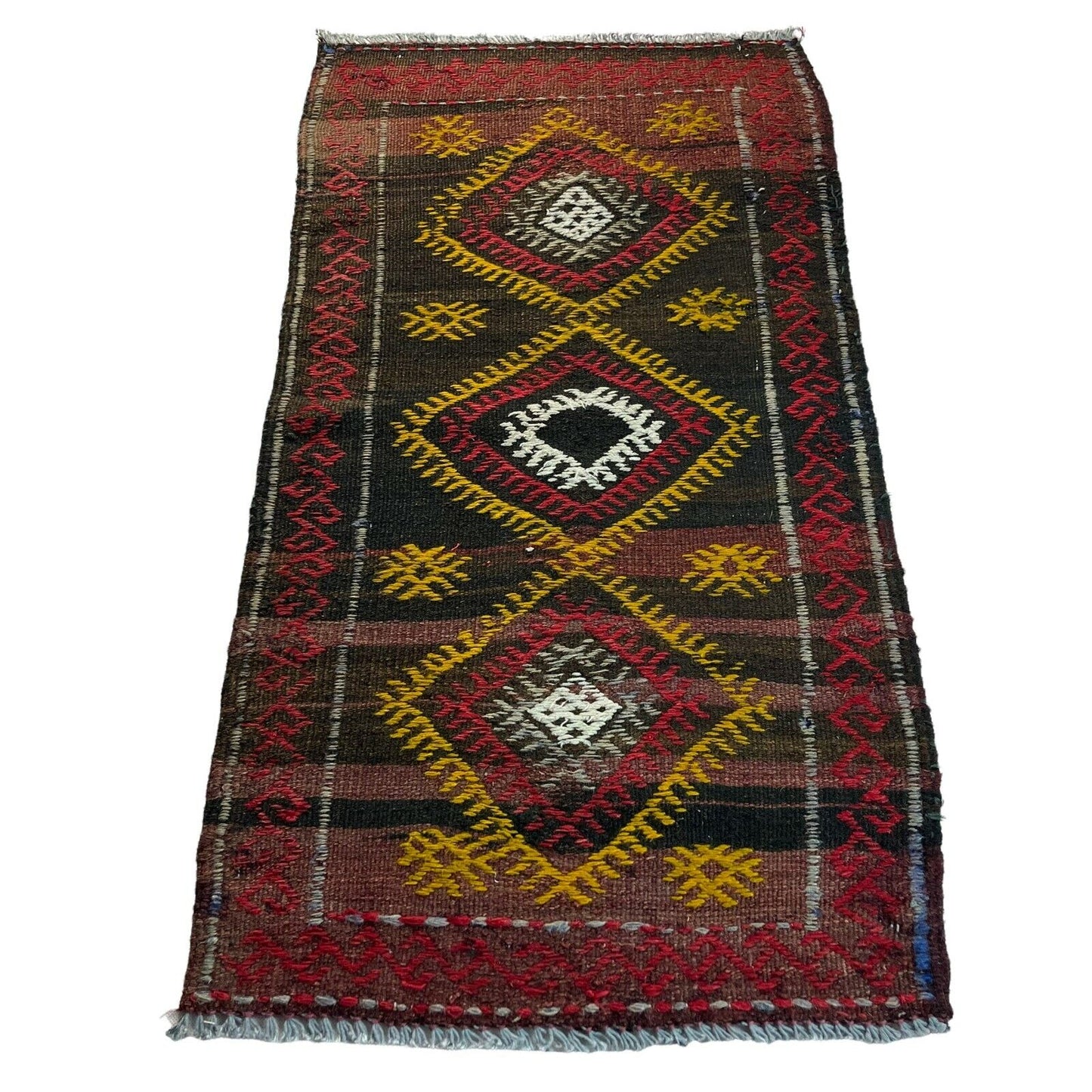 Traditionelle türkische Kelim Teppich, Vintage Turkish Kilim Rug  96 X 50 cm