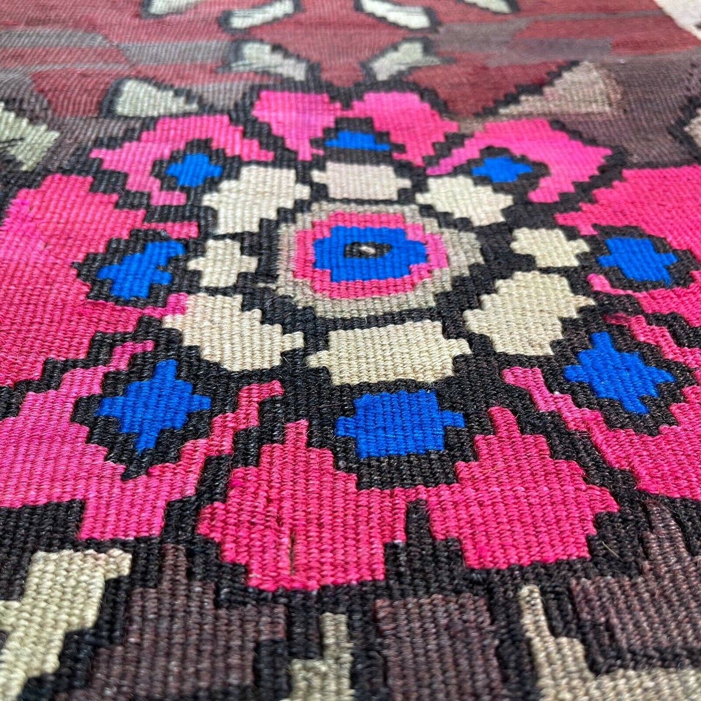 Traditionelle türkische Kelim Teppich, Vintage Turkish Kilim Rug 96X56 cm