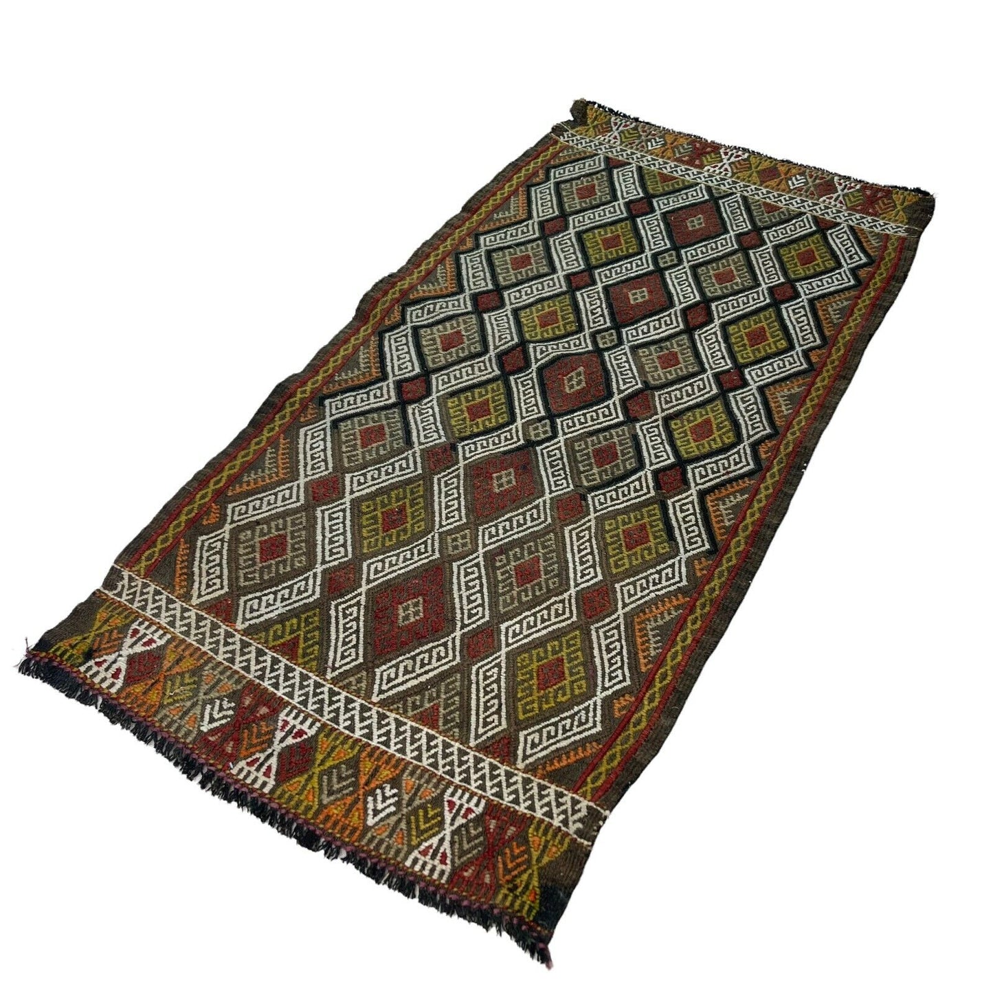 Traditionelle türkische Kelim Teppich, Vintage Turkish Kilim Rug  95 X 47 cm