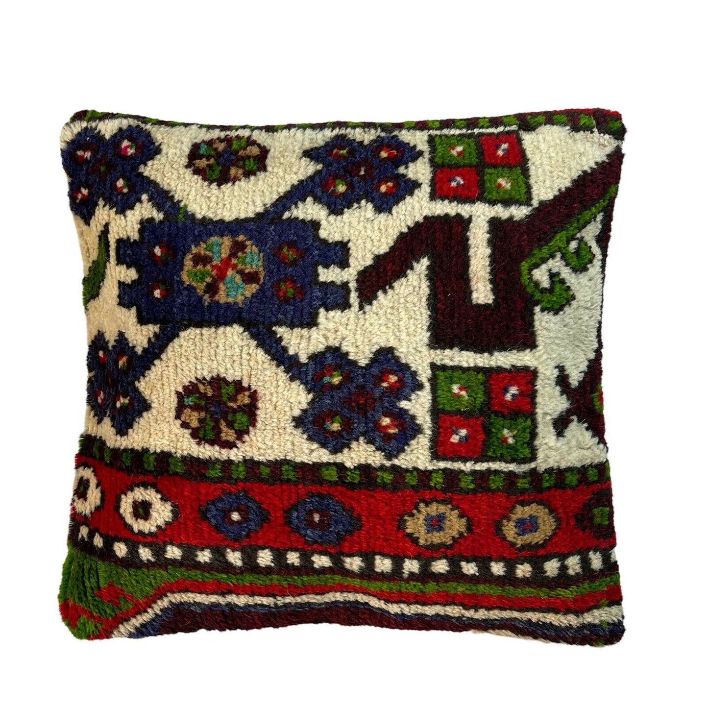 45 x 45 cm  , Vintage Turkish Cushion Cover ,  Vintage Handgemachte Kissenbezug