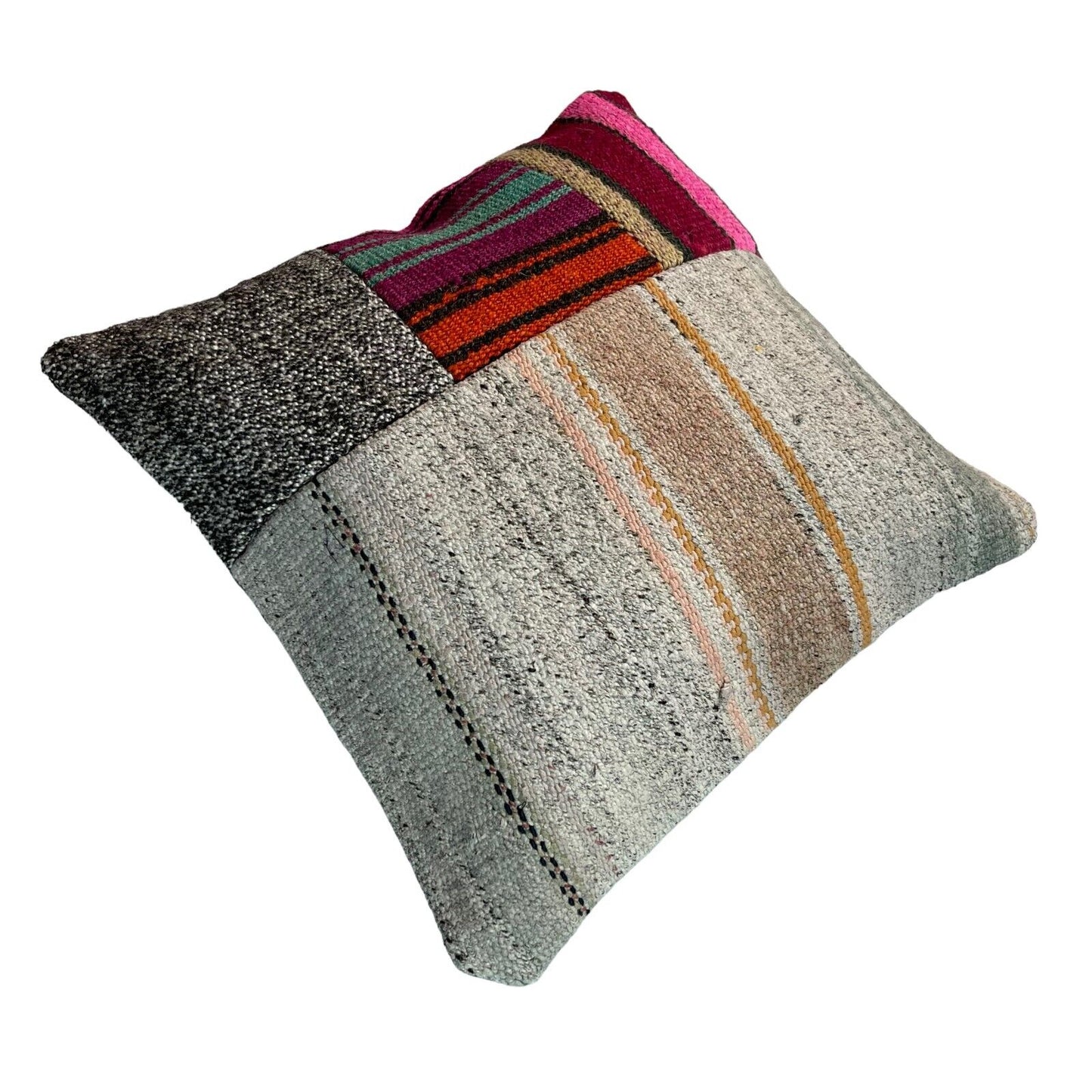 Einzigartige Kelim-Kissen,Turkish Kilim Pillow,16'×16'   Funda De Cojín Kilim