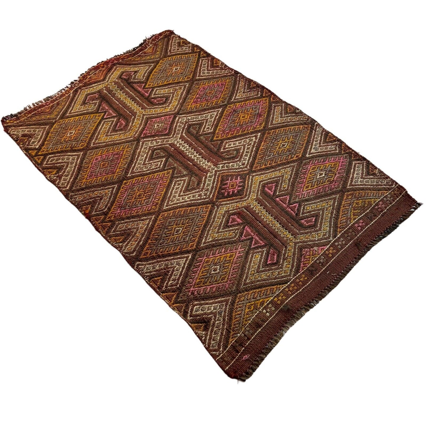 Traditionelle türkische Kelim Teppich, Vintage Turkish Kilim Rug 100X67cm