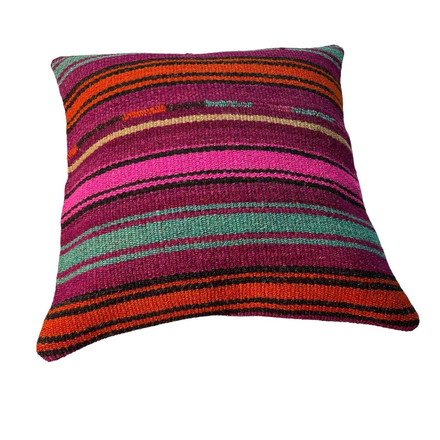 Einzigartige Kelim-Kissen,Turkish Kilim Pillow,16'×16'   Funda De Cojín Kilim