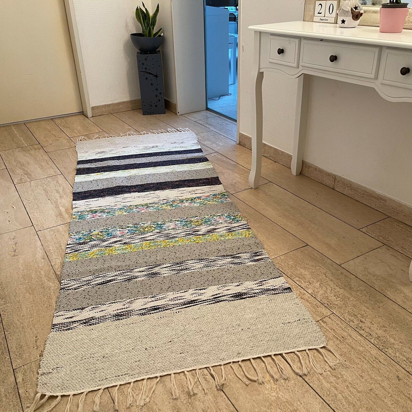 Brand New Traditional Turkish Runner , Rag Rug Runner 206 X 76 cm