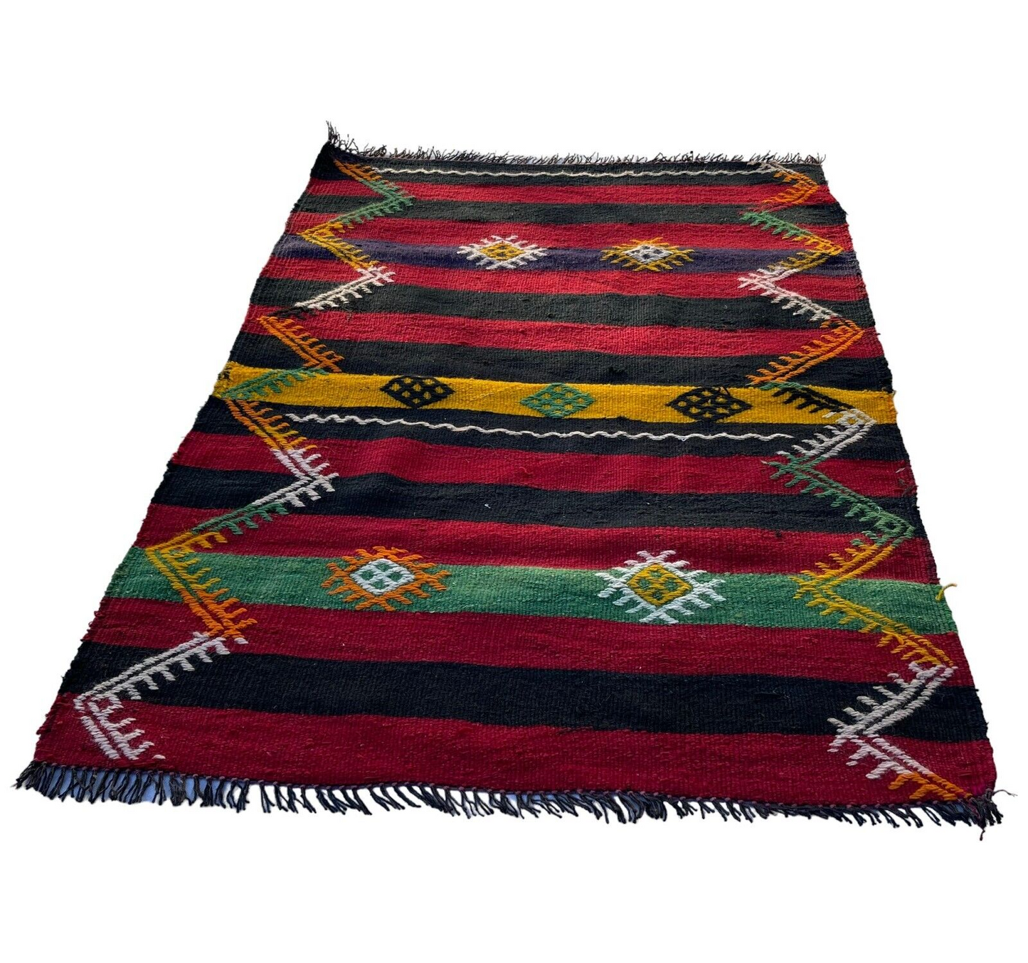 Traditional Turkish Kilim Rug,Vintage Kelim Teppich 137x100 Cm