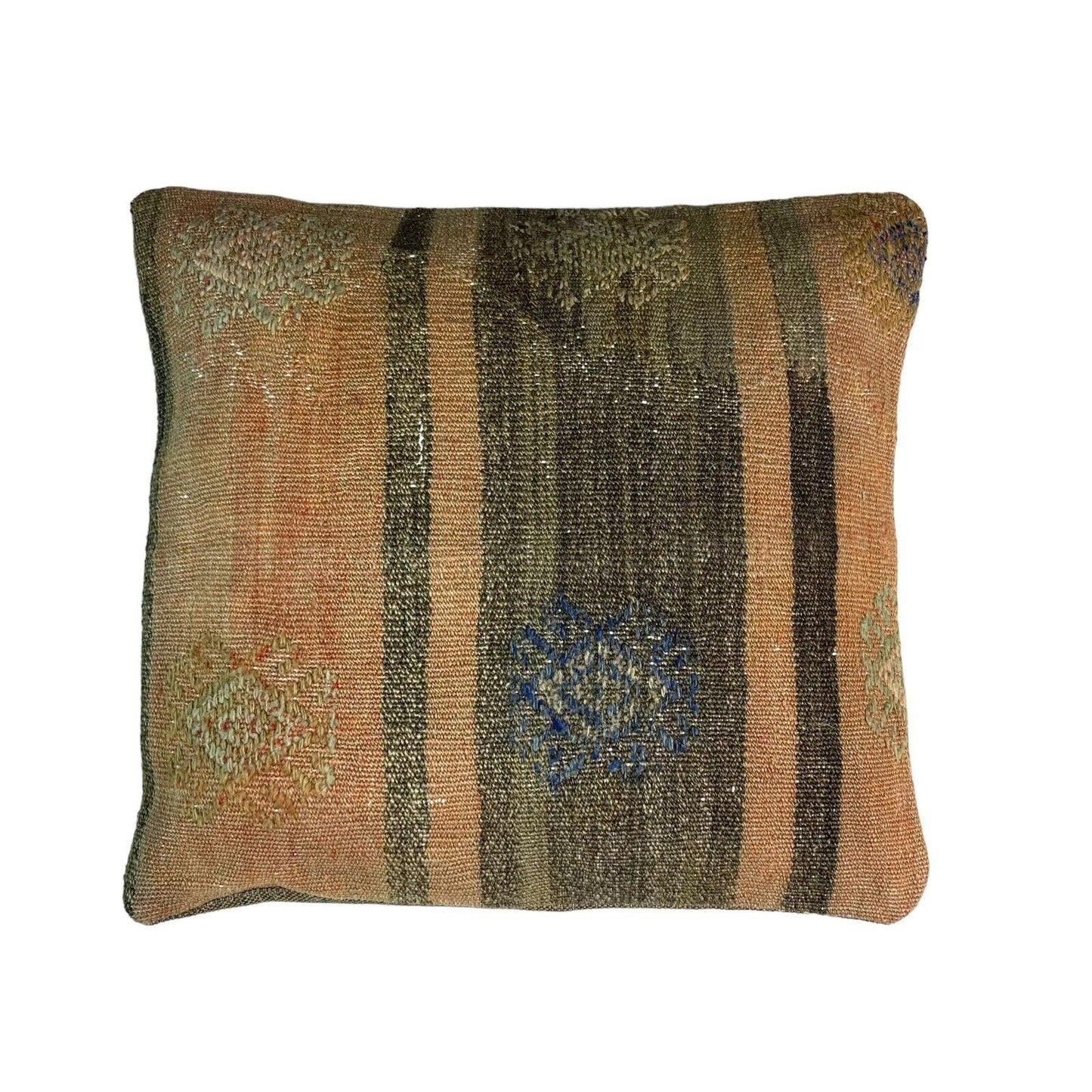 Einzigartige Kelim-Kissen,Turkish Kilim Pillow,16'×16'   Funda De Cojín Kilim