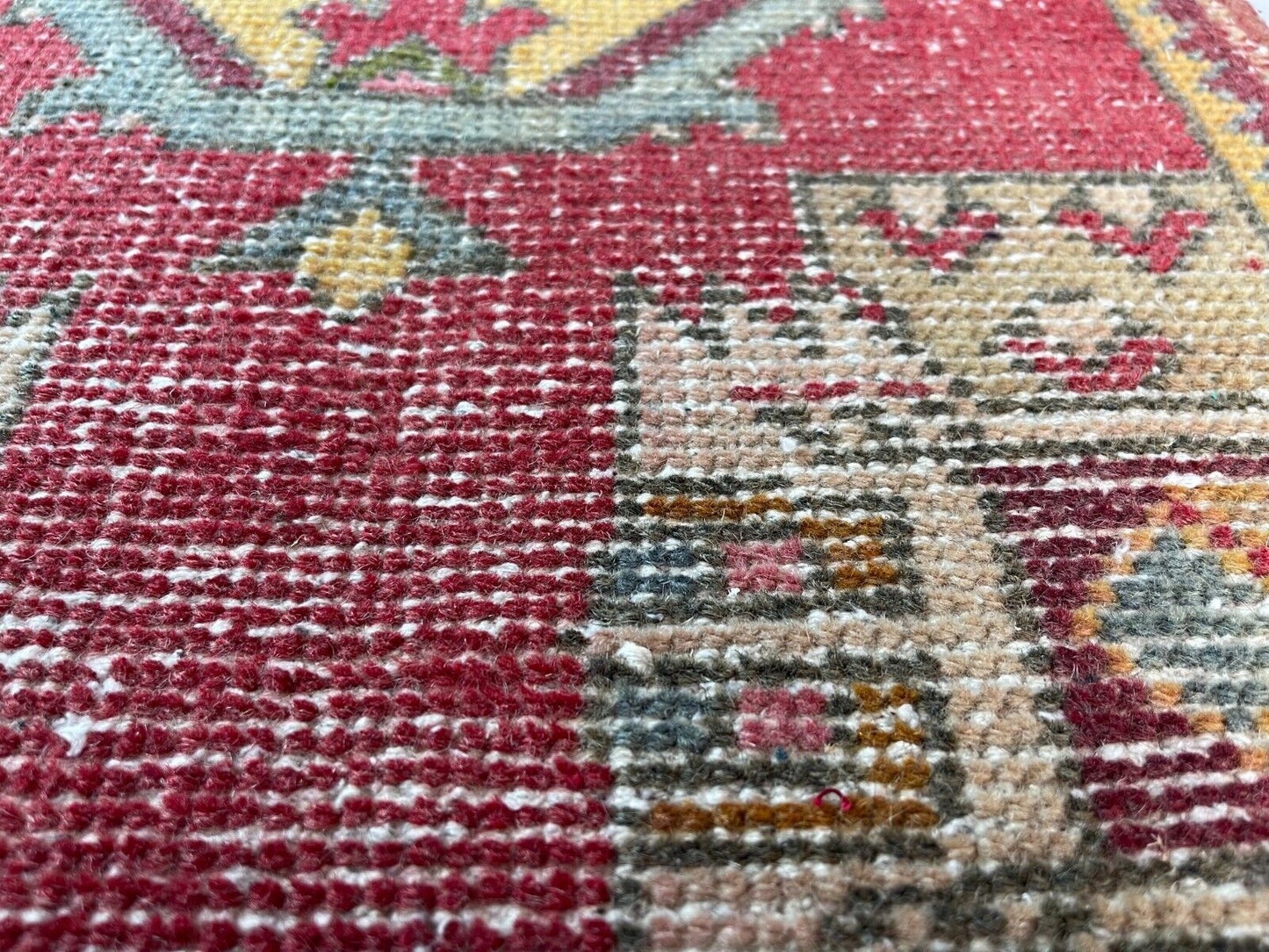 Traditionelle Vintage türkische Teppich, Vintage Turkish Rug 102 X 53 cm